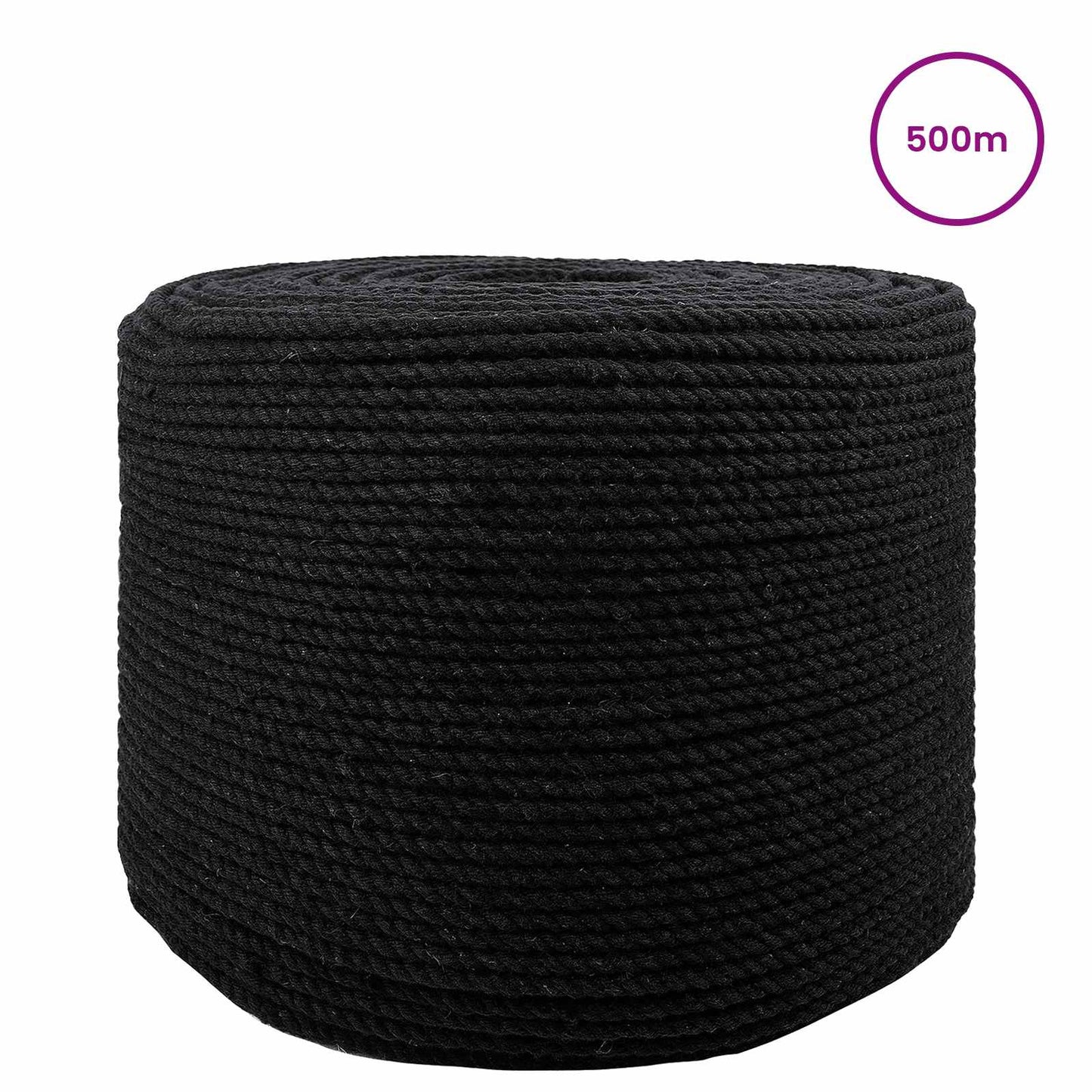 Touw Zwart 0,4 x 0,4 x 50000 cm Katoen