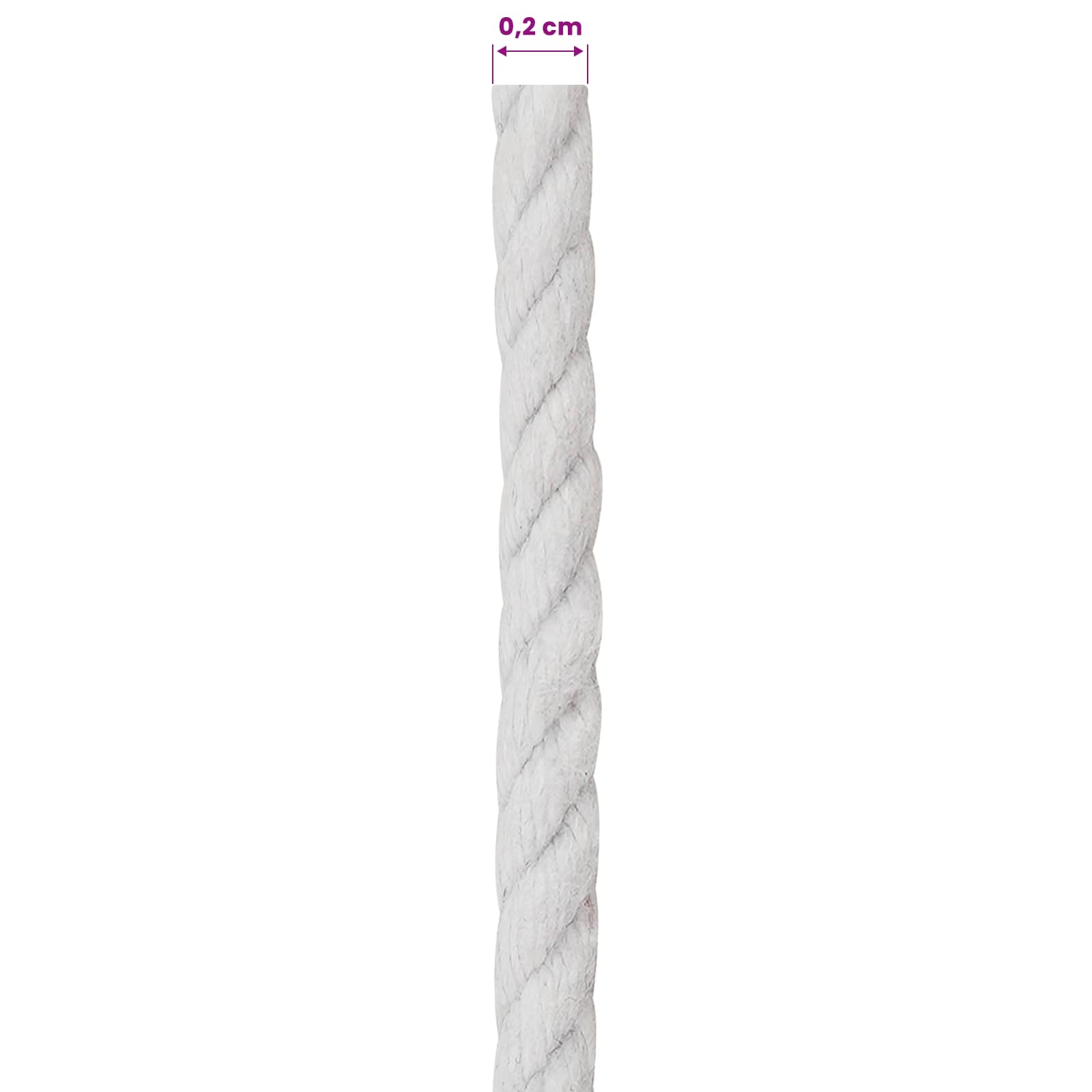 Touw 2 pcs Wit Katoen is nu te koop bij PeponiXL, paradijselijk wonen!