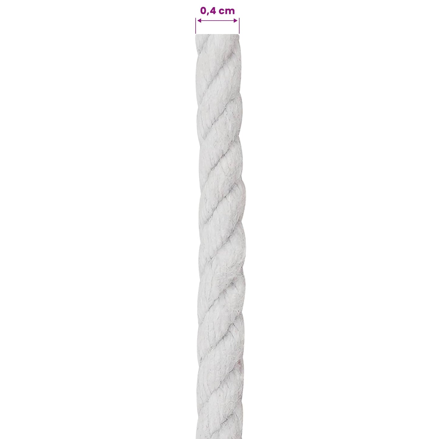 Touw Wit 0,4 x 0,4 x 10000 cm Katoen is nu te koop bij PeponiXL, paradijselijk wonen!