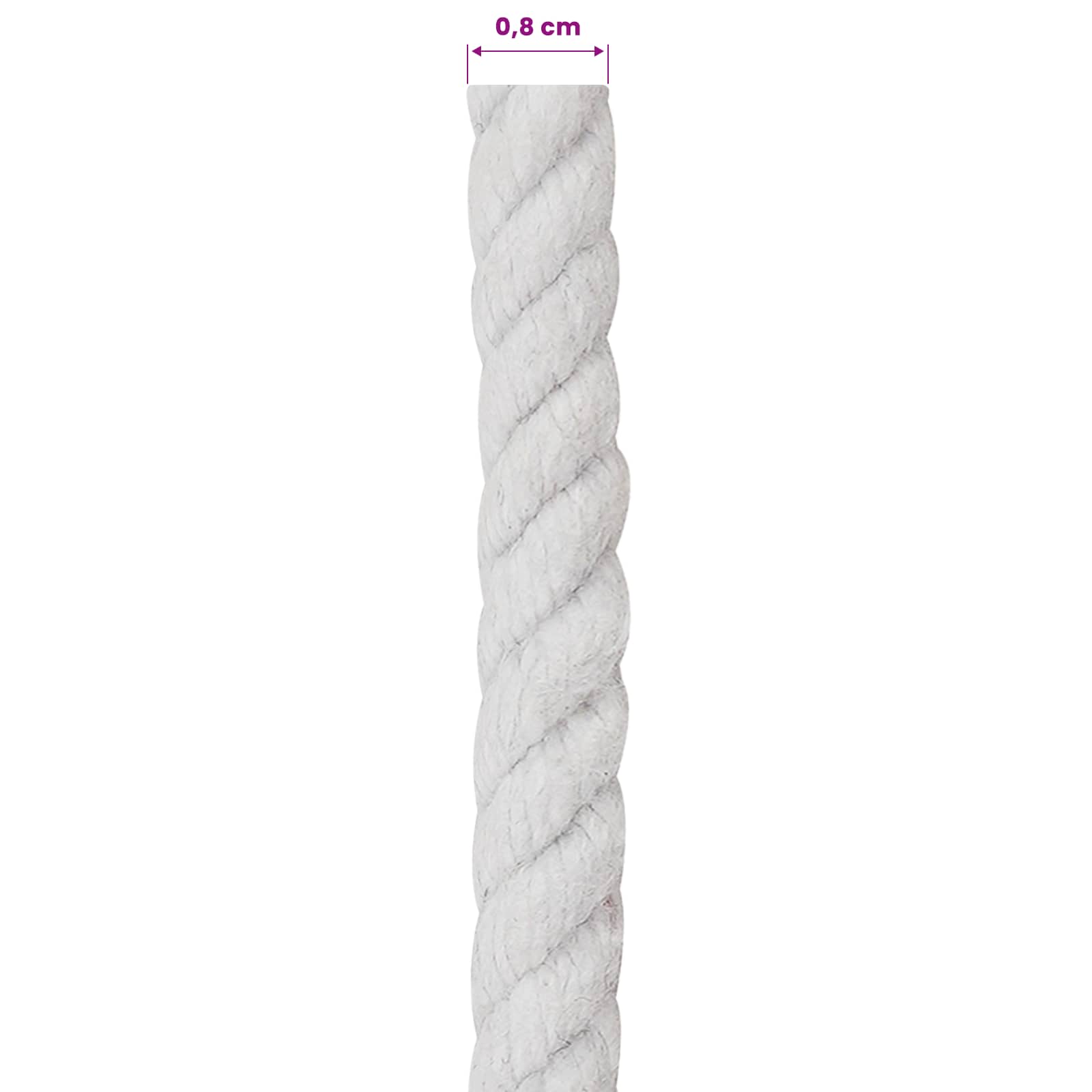 Touw Wit 0,8 x 0,8 x 10000 cm Katoen is nu te koop bij PeponiXL, paradijselijk wonen!
