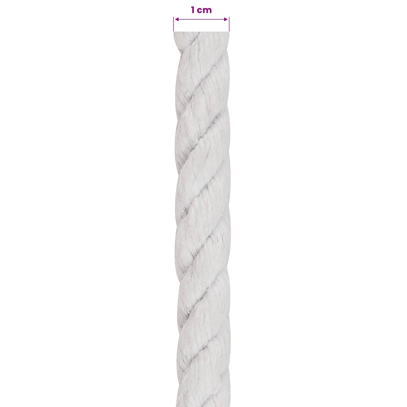 Touw Wit 1 x 1 x 2500 cm Katoen is nu te koop bij PeponiXL, paradijselijk wonen!