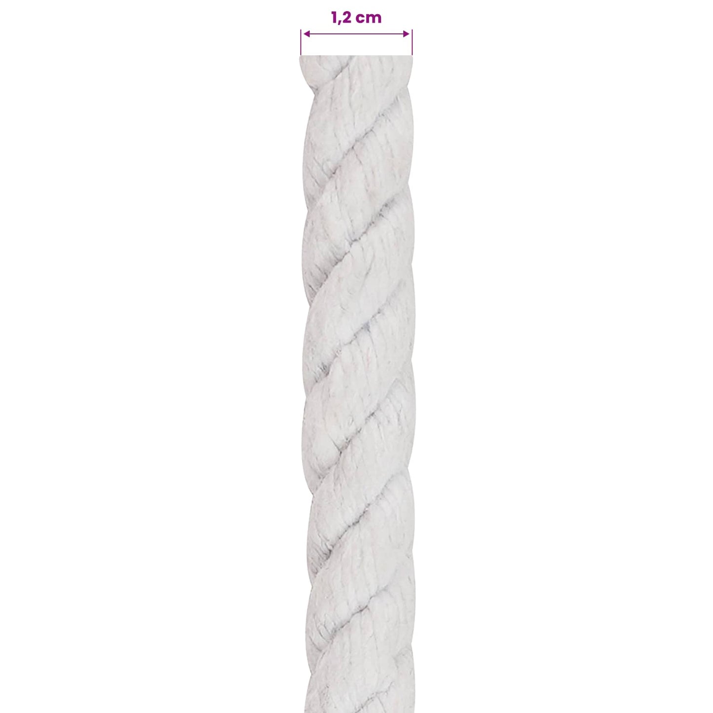 Touw Wit 1,2 x 1,2 x 5000 cm Katoen is nu te koop bij PeponiXL, paradijselijk wonen!