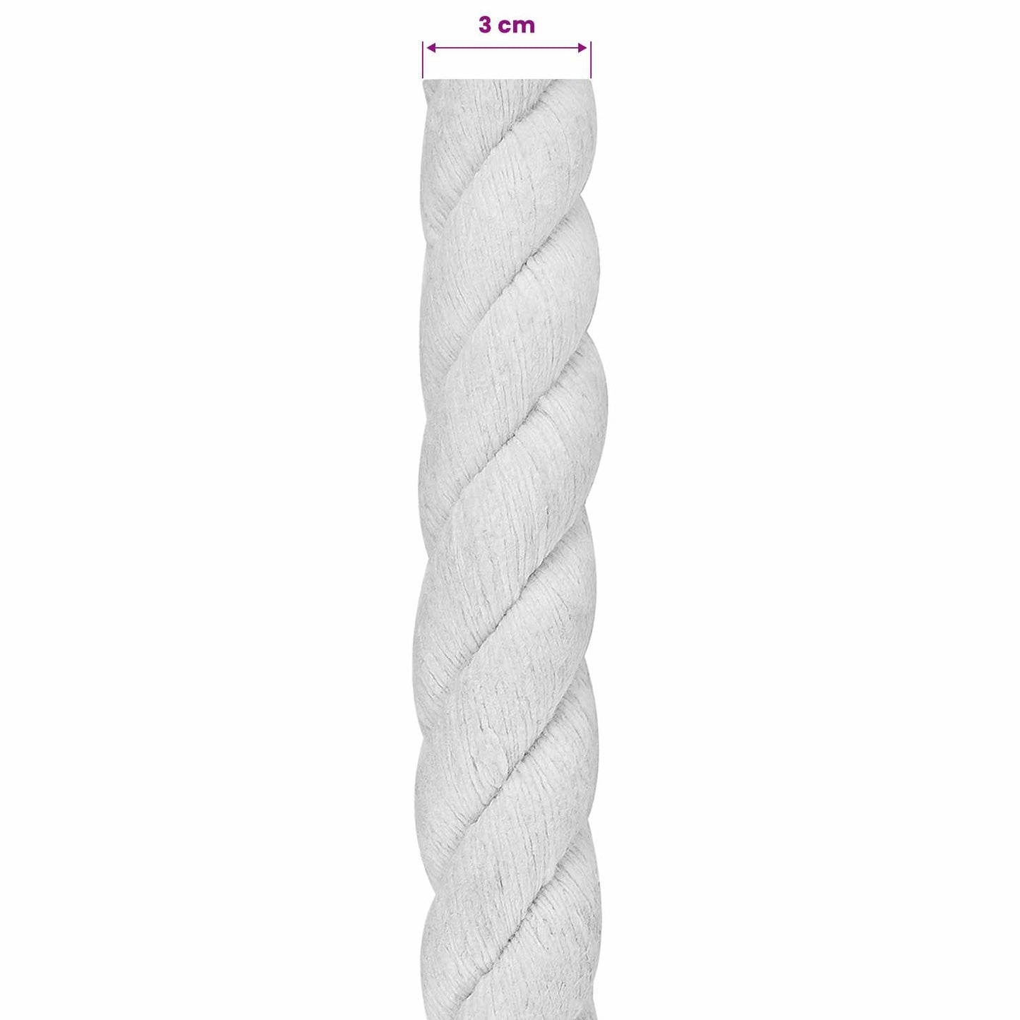 Touw Wit 3 x 3 x 5000 cm Katoen is nu te koop bij PeponiXL, paradijselijk wonen!