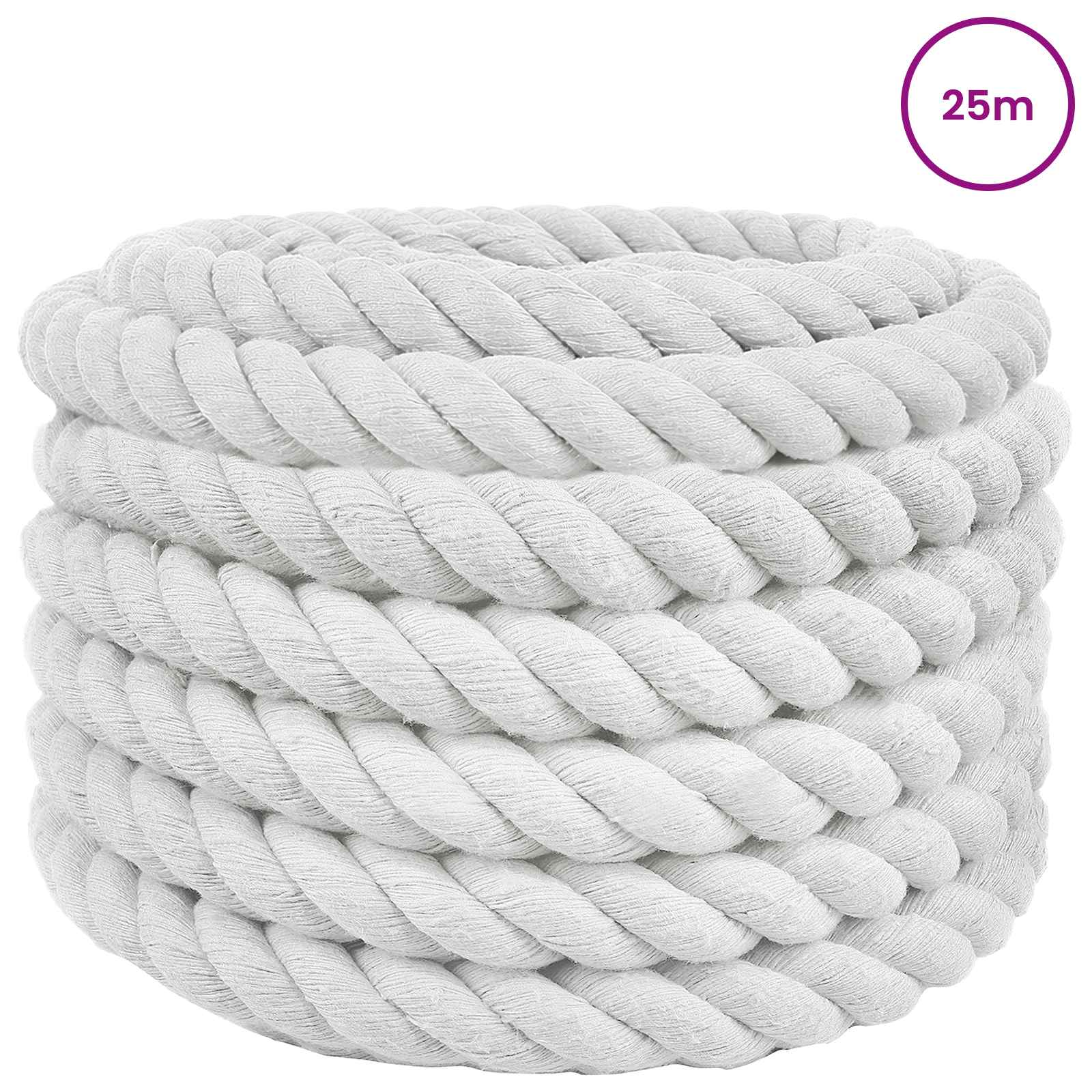 Touw Wit 4 x 4 x 2500 cm Katoen is nu te koop bij PeponiXL, paradijselijk wonen!
