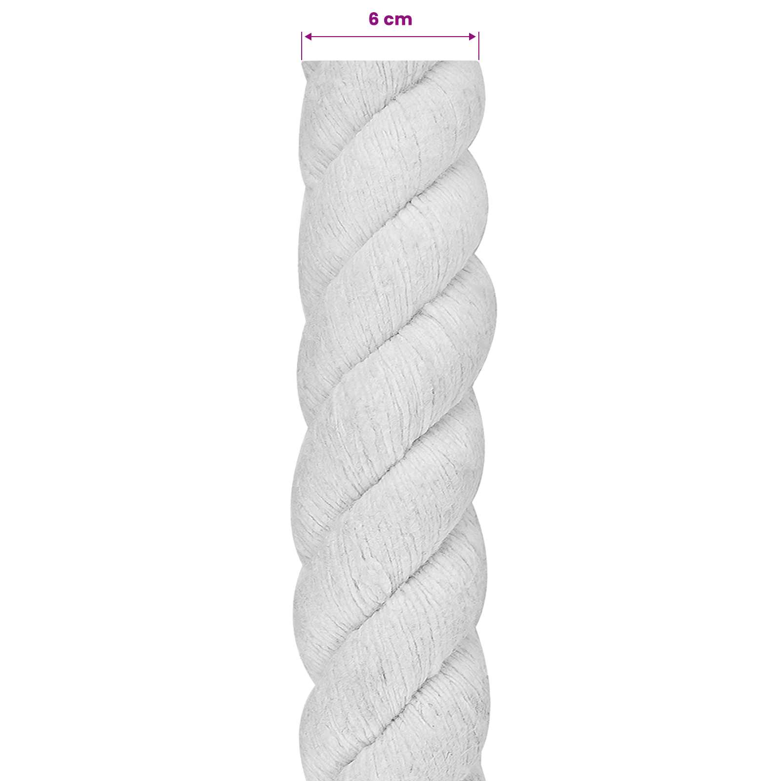 Touw Wit 6 x 6 x 500 cm Katoen is nu te koop bij PeponiXL, paradijselijk wonen!