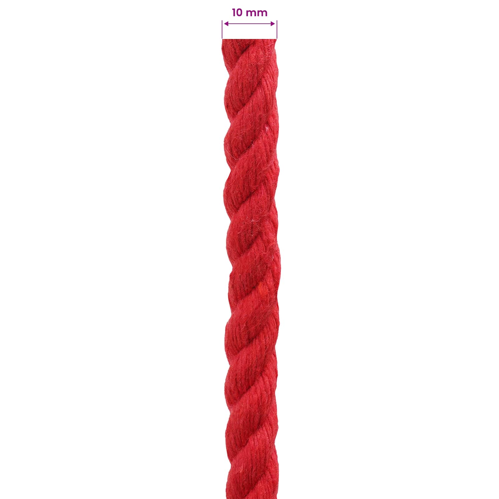 Touw Rood 1 x 1 x 2500 cm Katoen is nu te koop bij PeponiXL, paradijselijk wonen!