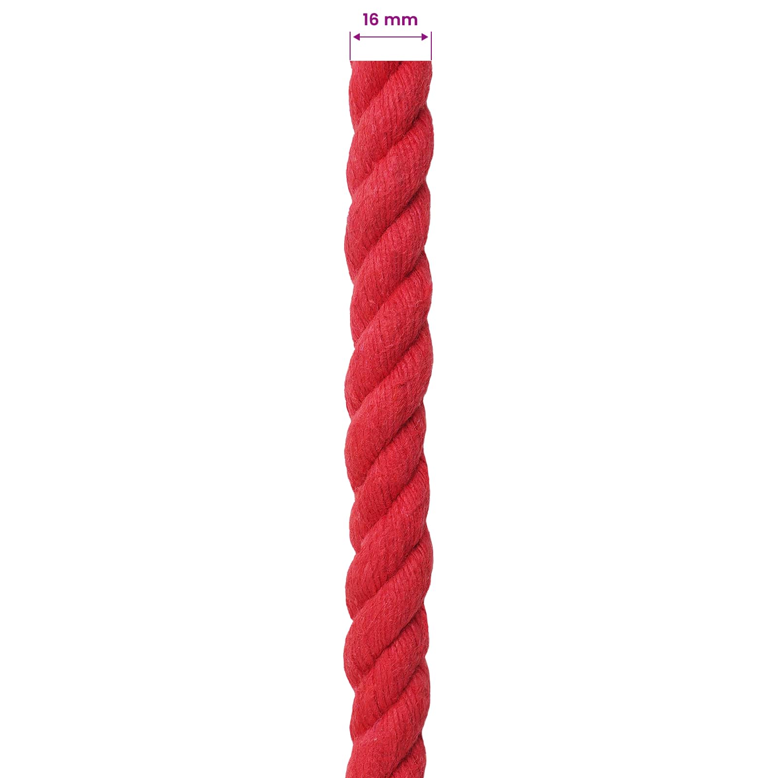 Touw Rood 1,6 x 1,6 x 2500 cm Katoen is nu te koop bij PeponiXL, paradijselijk wonen!