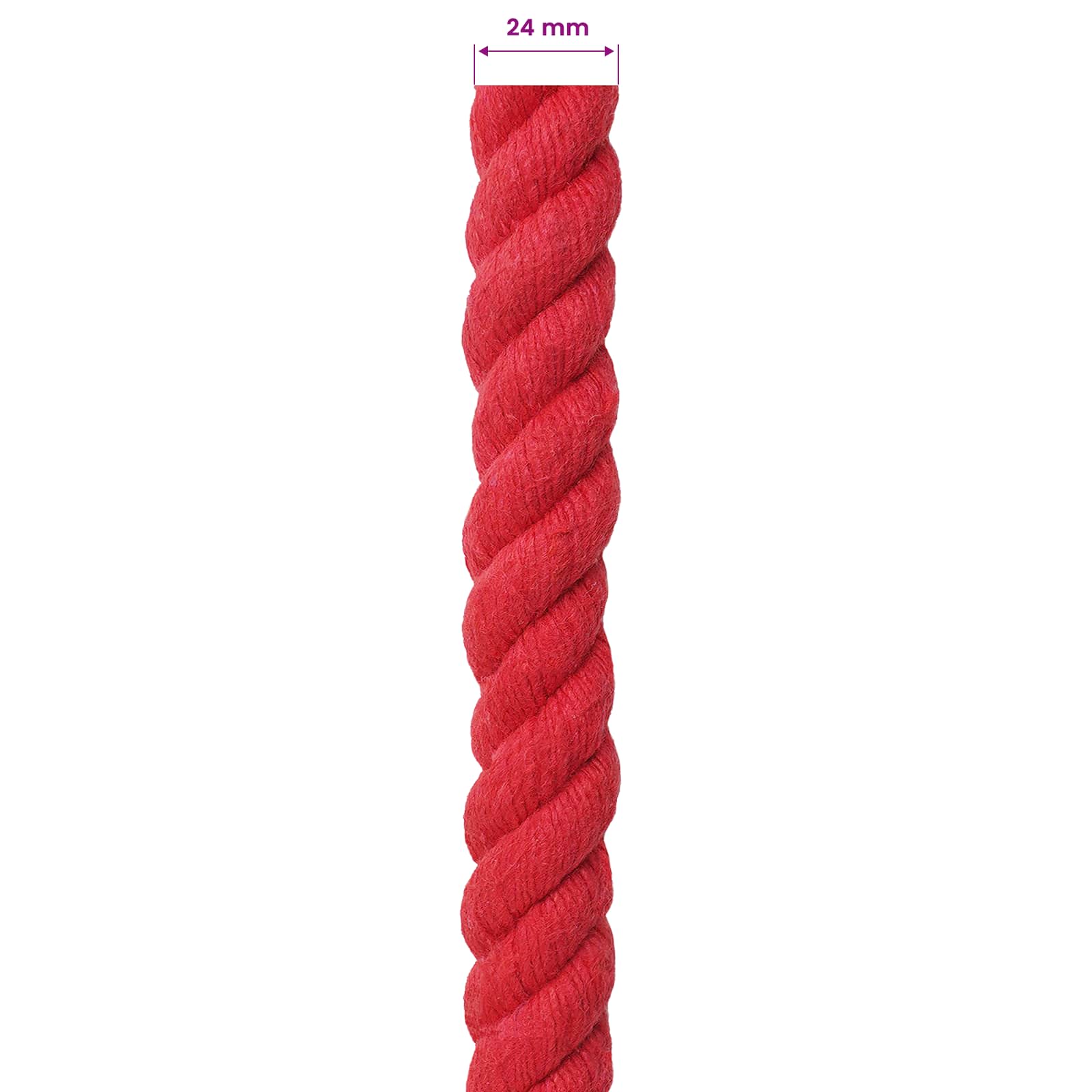 Touw Rood 2,4 x 2,4 x 5000 cm Katoen is nu te koop bij PeponiXL, paradijselijk wonen!
