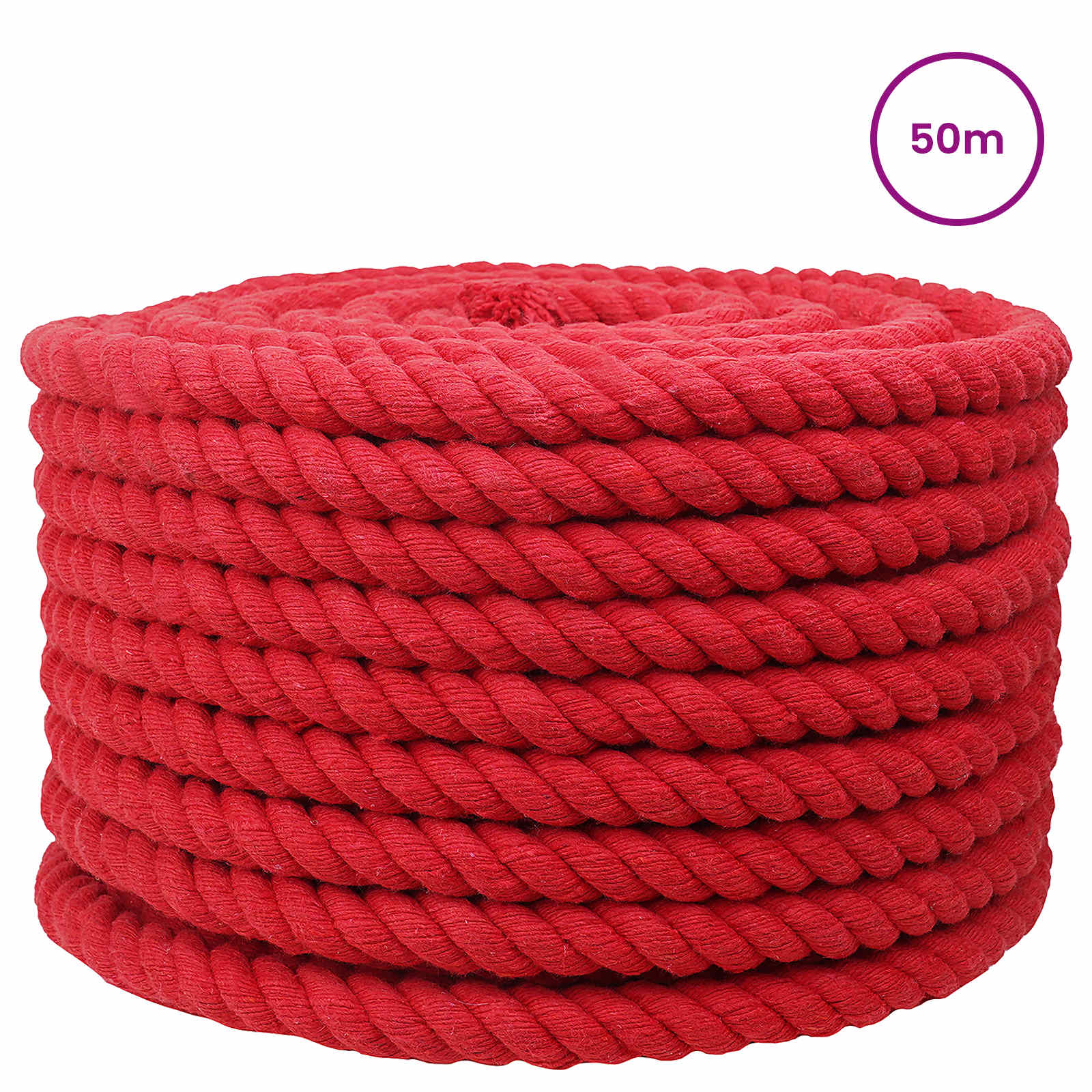 Touw Rood 2,4 x 2,4 x 5000 cm Katoen is nu te koop bij PeponiXL, paradijselijk wonen!