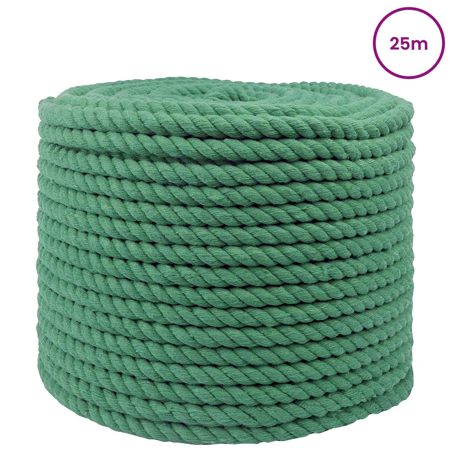 Touw Groen 1,2 x 1,2 x 2500 cm Katoen
