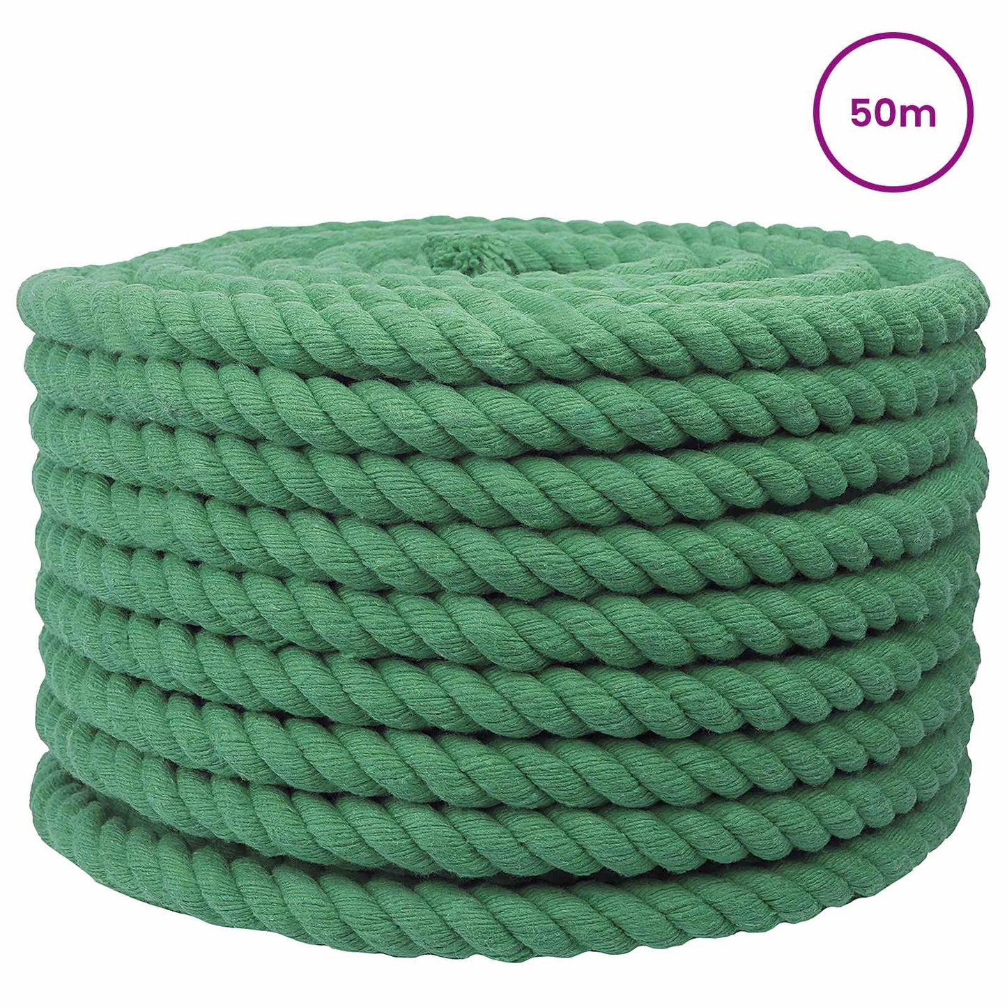 Touw Groen 2 x 2 x 5000 cm Katoen