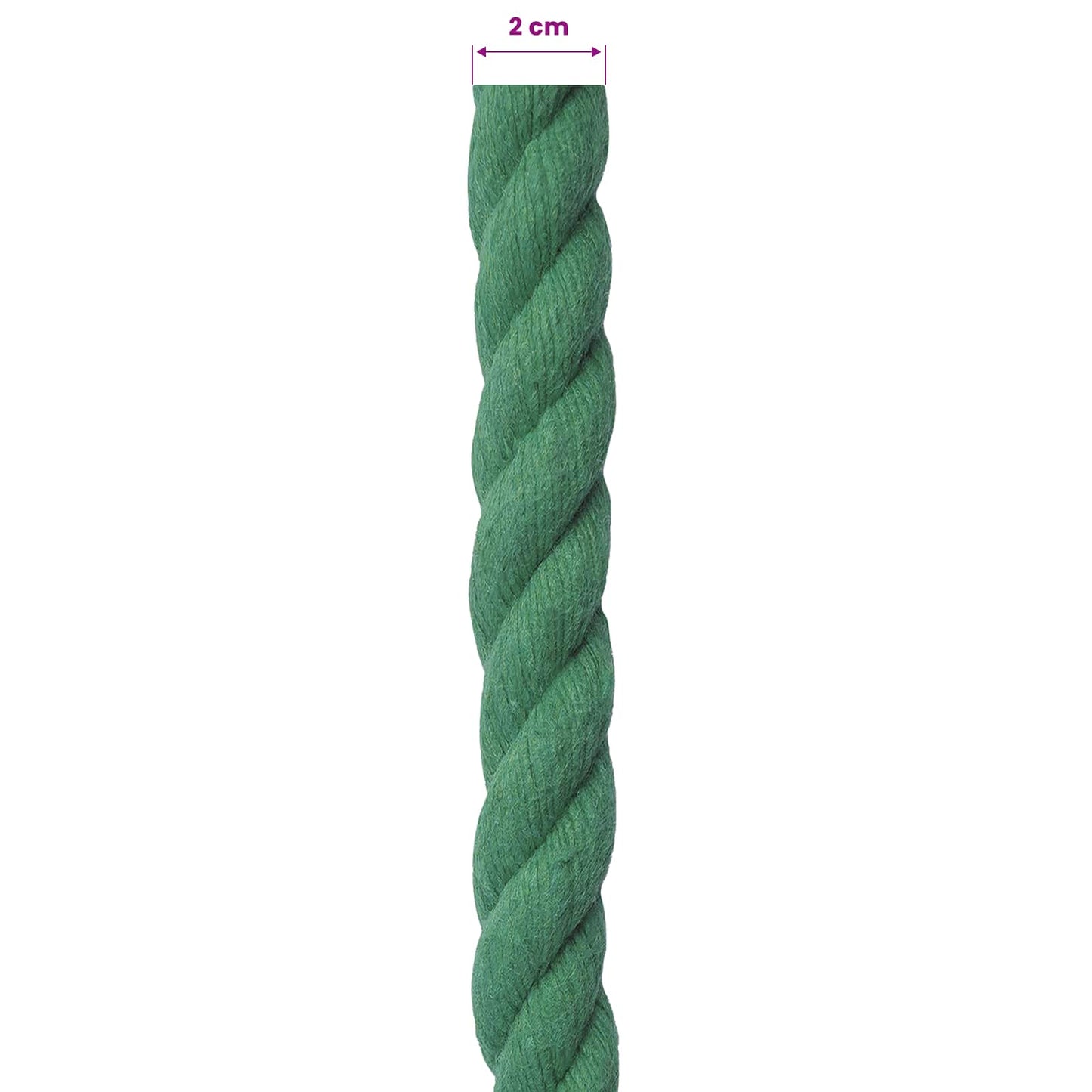 Touw Groen 2 x 2 x 10000 cm Katoen
