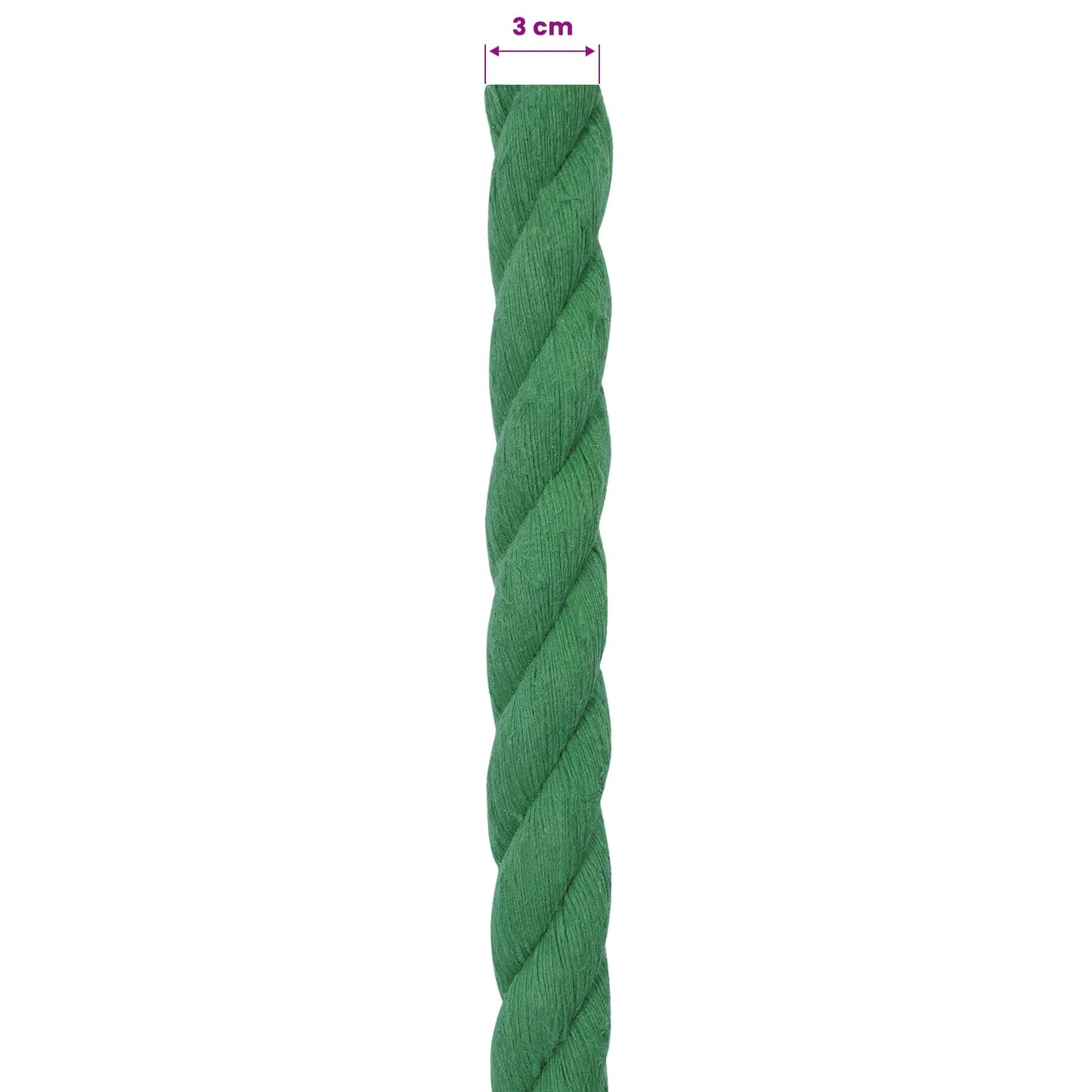 Touw Groen 3 x 3 x 5000 cm Katoen