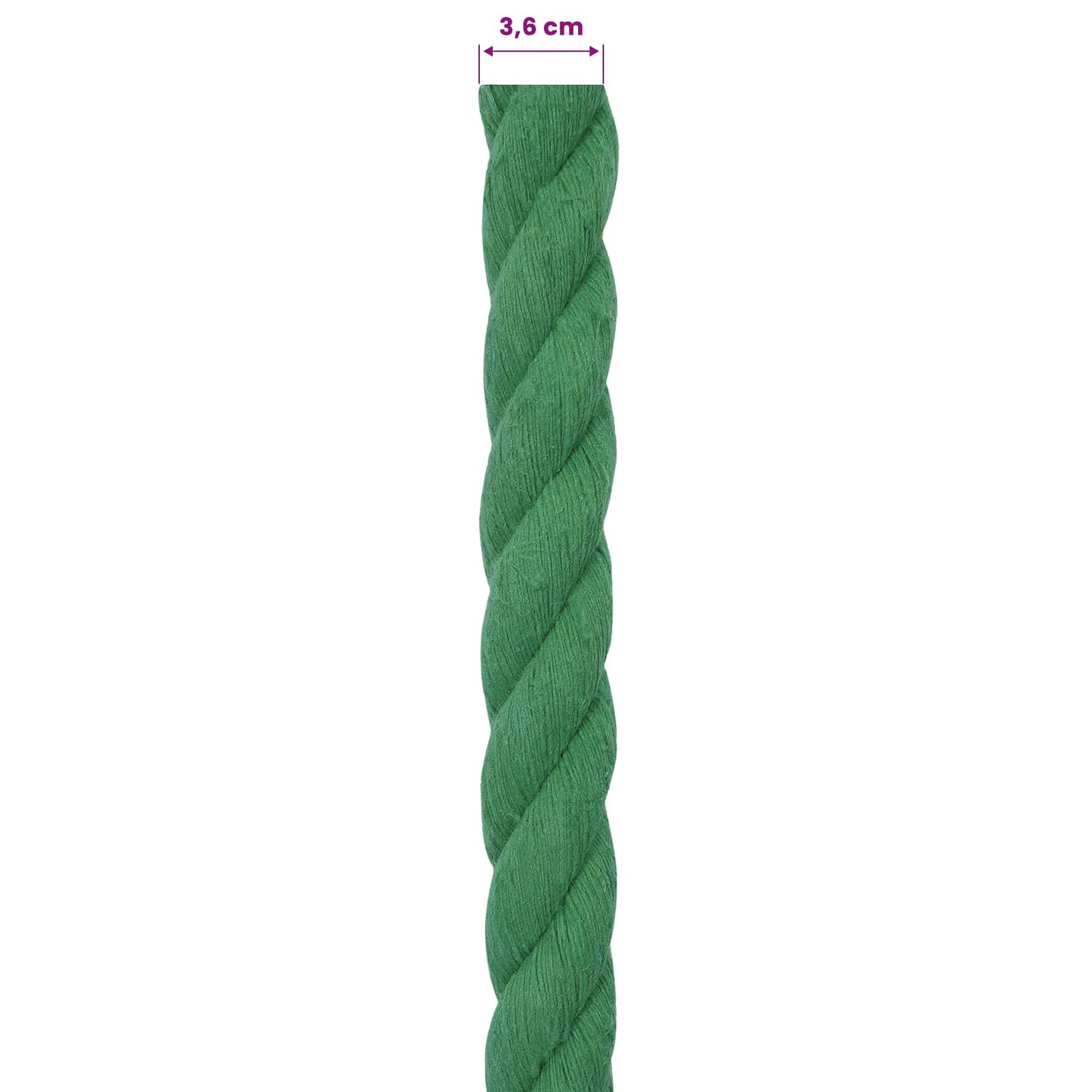 Touw Groen 3,6 x 3,6 x 500 cm Katoen