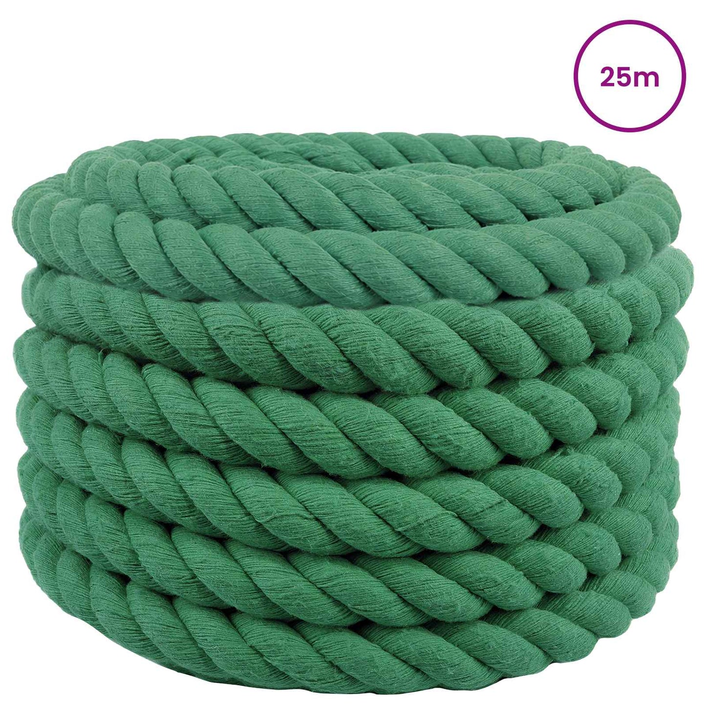 Touw Groen 3,6 x 3,6 x 2500 cm Katoen