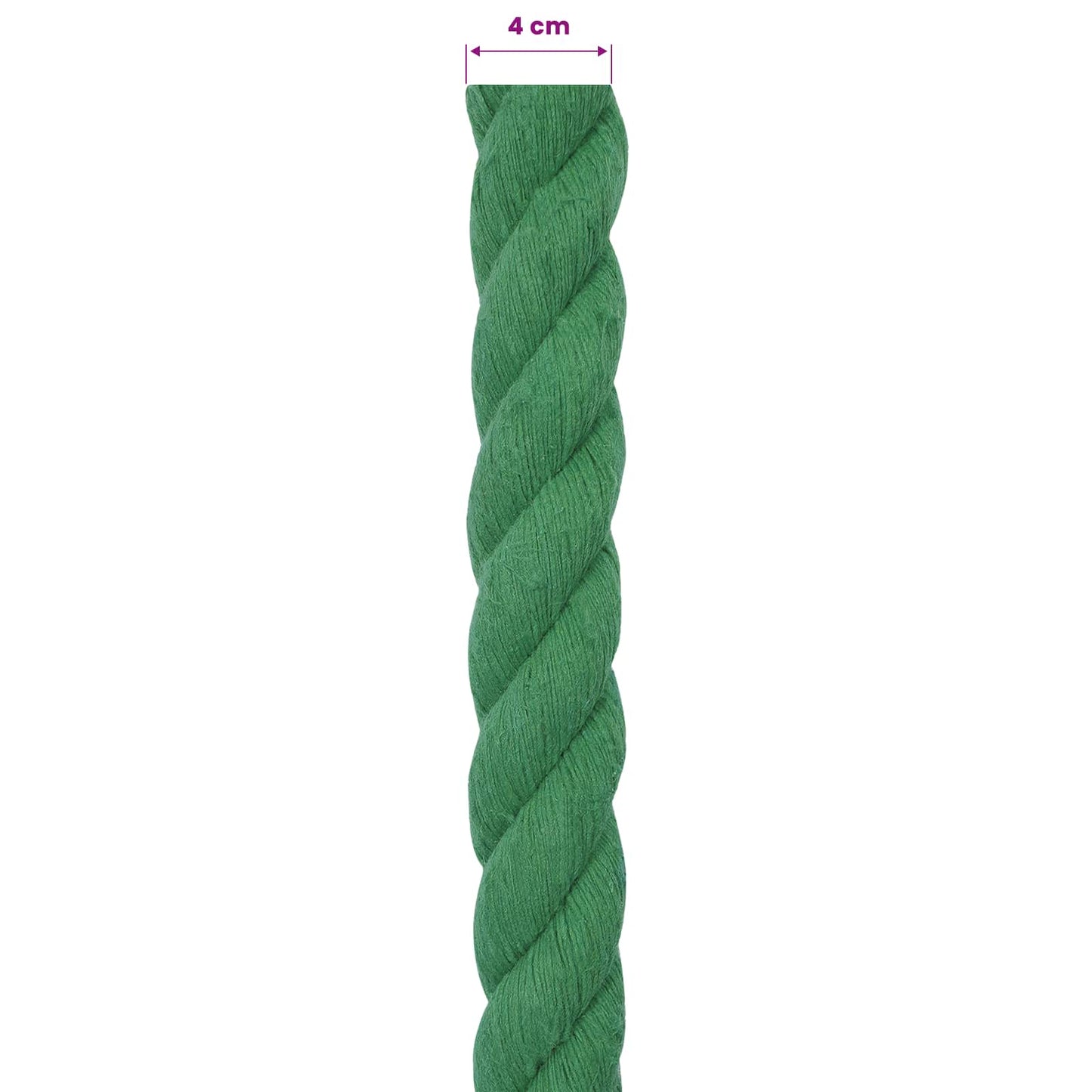Touw Groen 4 x 4 x 2500 cm Katoen