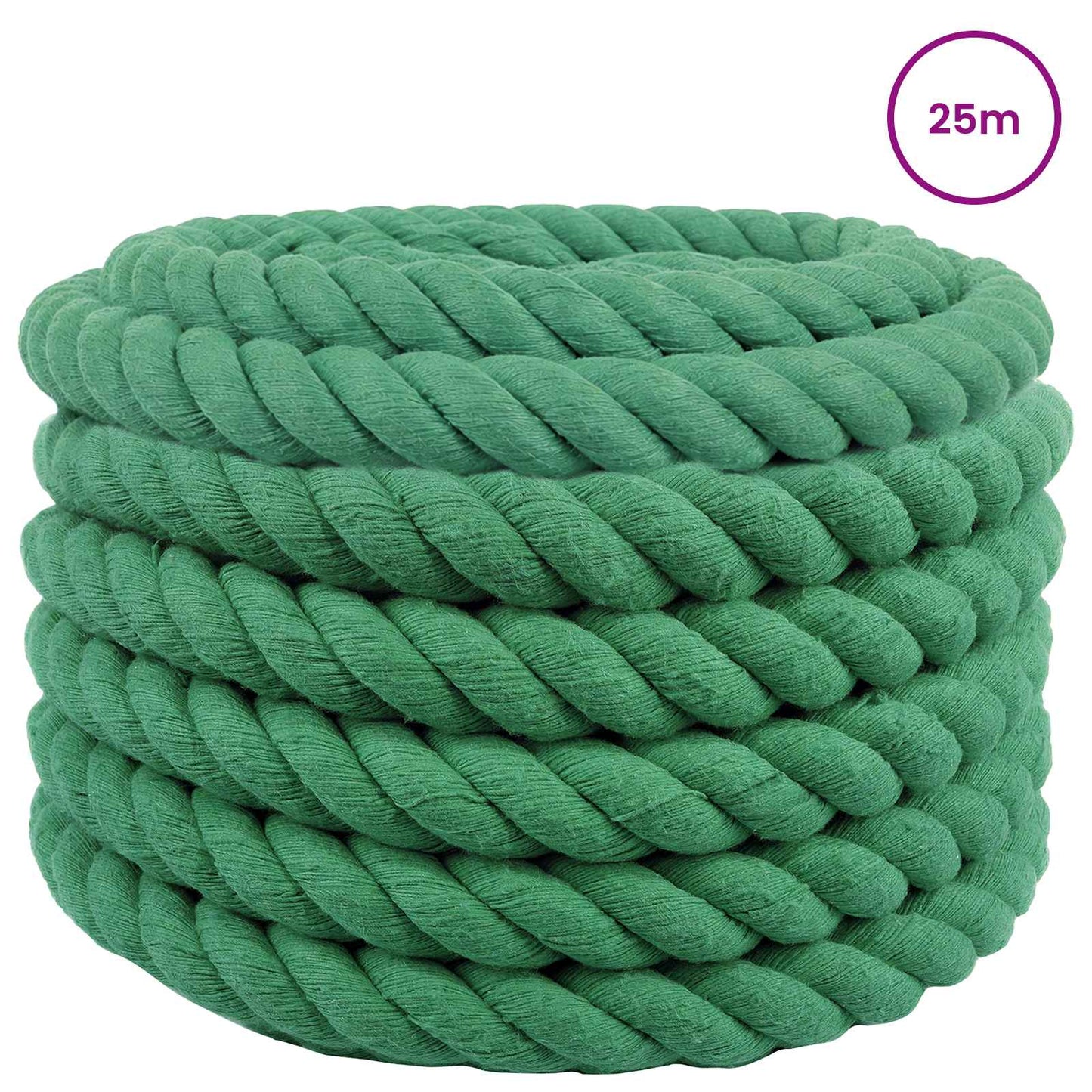 Touw Groen 4 x 4 x 2500 cm Katoen
