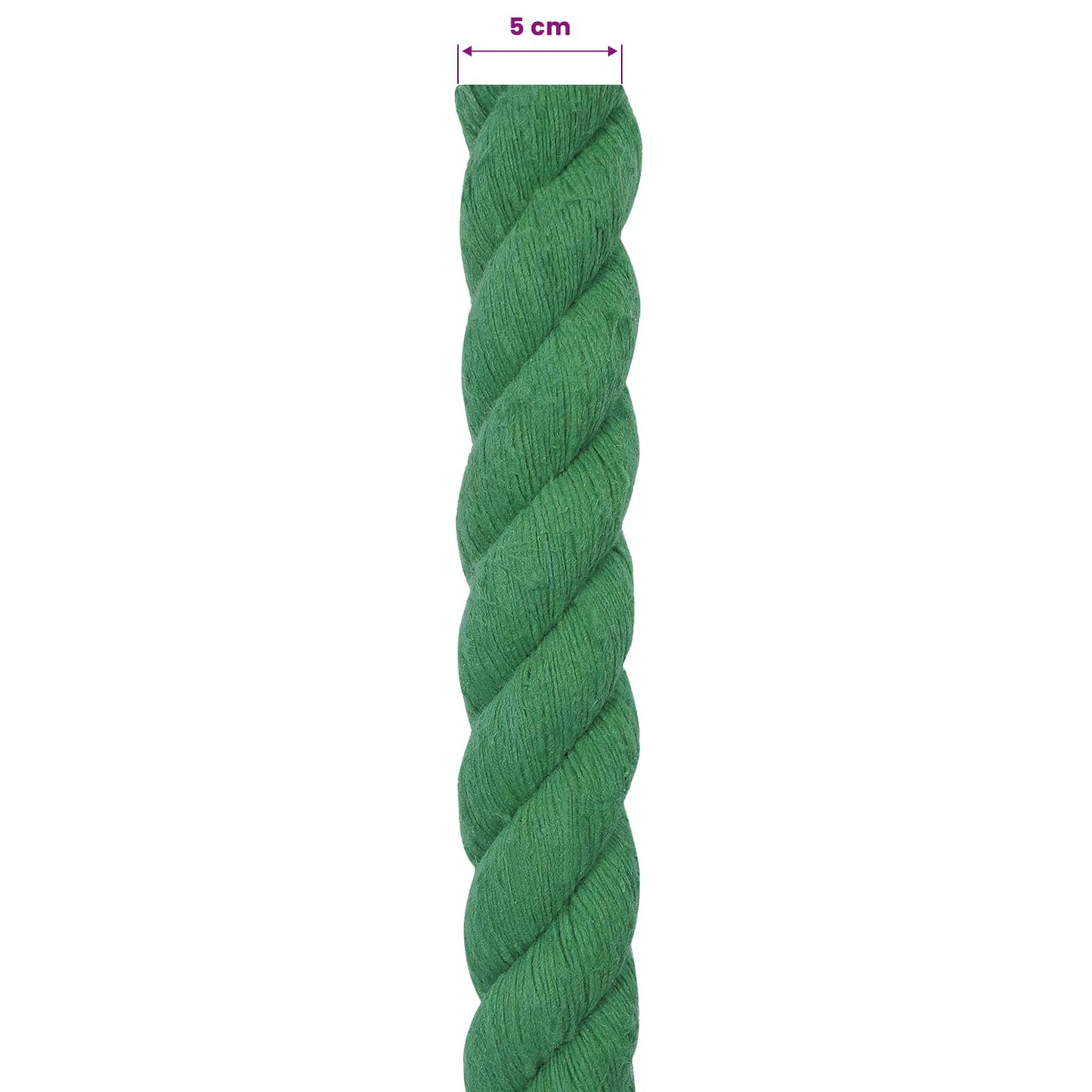 Touw Groen 5 x 5 x 500 cm Katoen