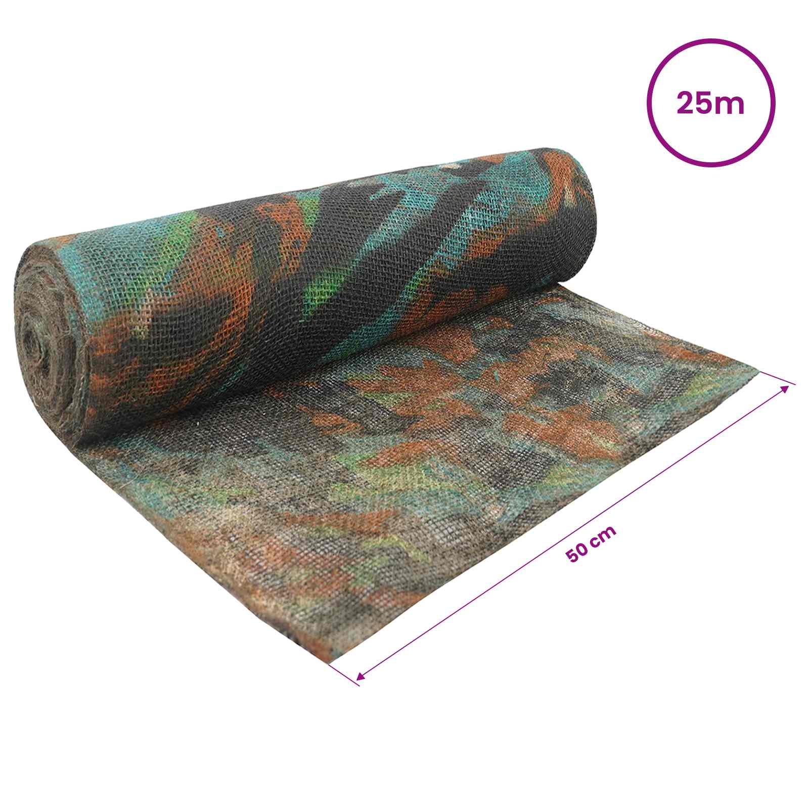 Jute Rol Camouflage 50 x 2500 cm is nu te koop bij PeponiXL, paradijselijk wonen!