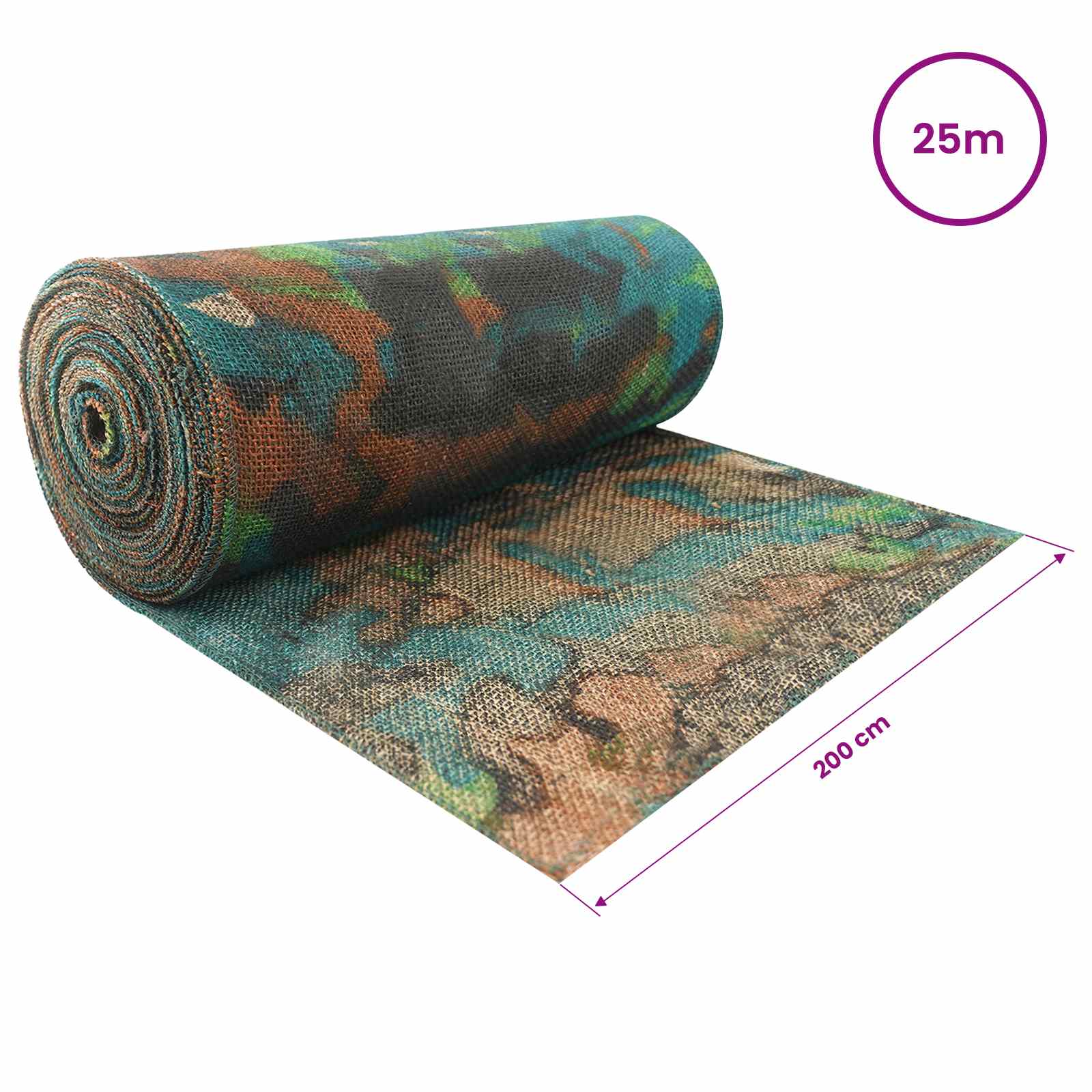 Jute Rol Camouflage 200 x 2500 cm is nu te koop bij PeponiXL, paradijselijk wonen!