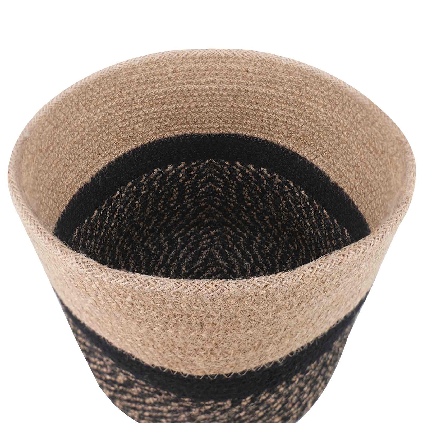 Plantenpot Set 2 pcs Naturel en Zwart Ø 28 x 28 cm is nu te koop bij PeponiXL, paradijselijk wonen!