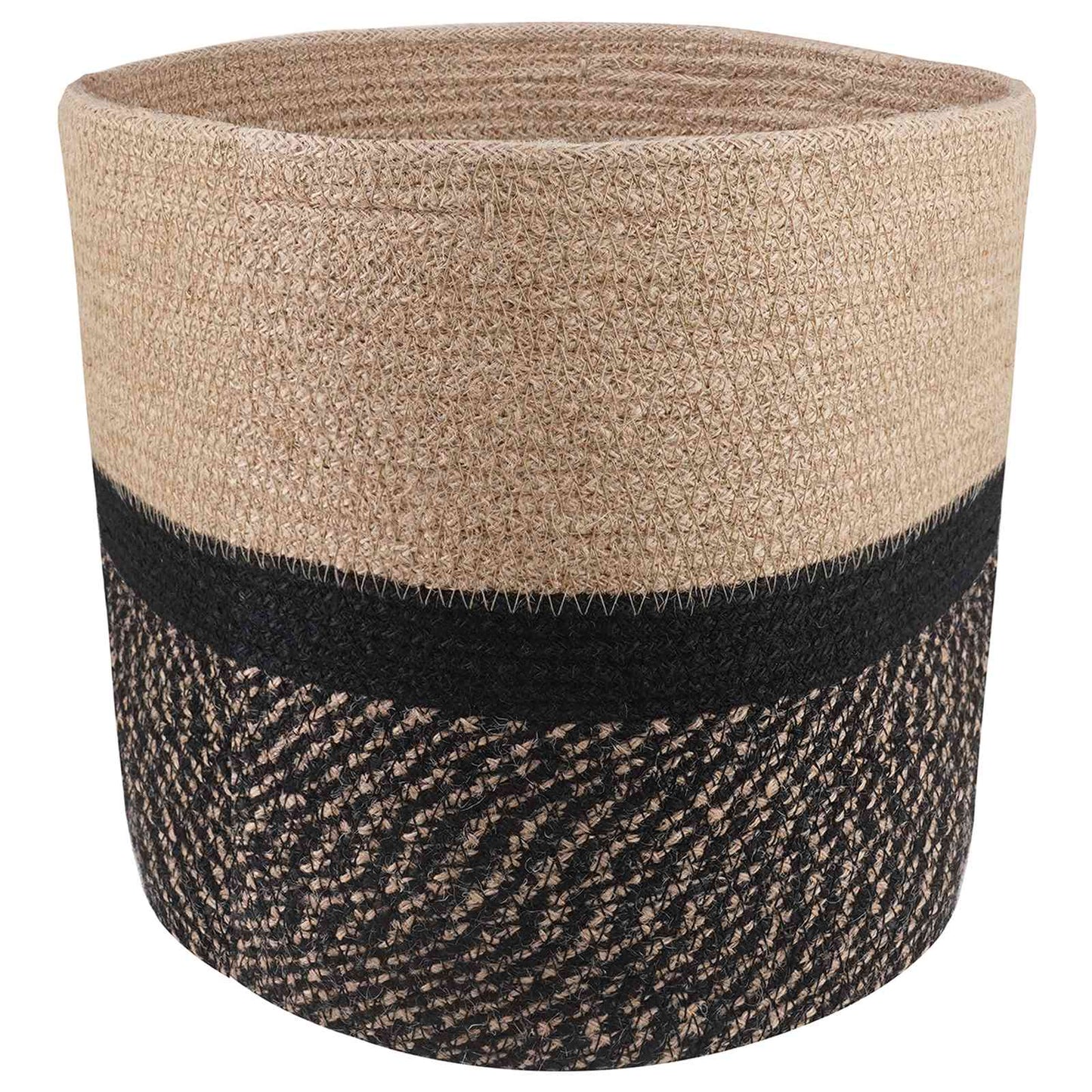 Plantenpot Set 2 pcs Naturel en Zwart Ø 28 x 28 cm is nu te koop bij PeponiXL, paradijselijk wonen!