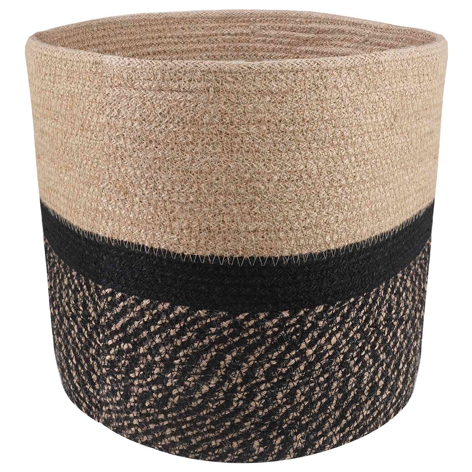 Plantenpot Set 2 pcs Naturel en Zwart Ø 28 x 28 cm is nu te koop bij PeponiXL, paradijselijk wonen!