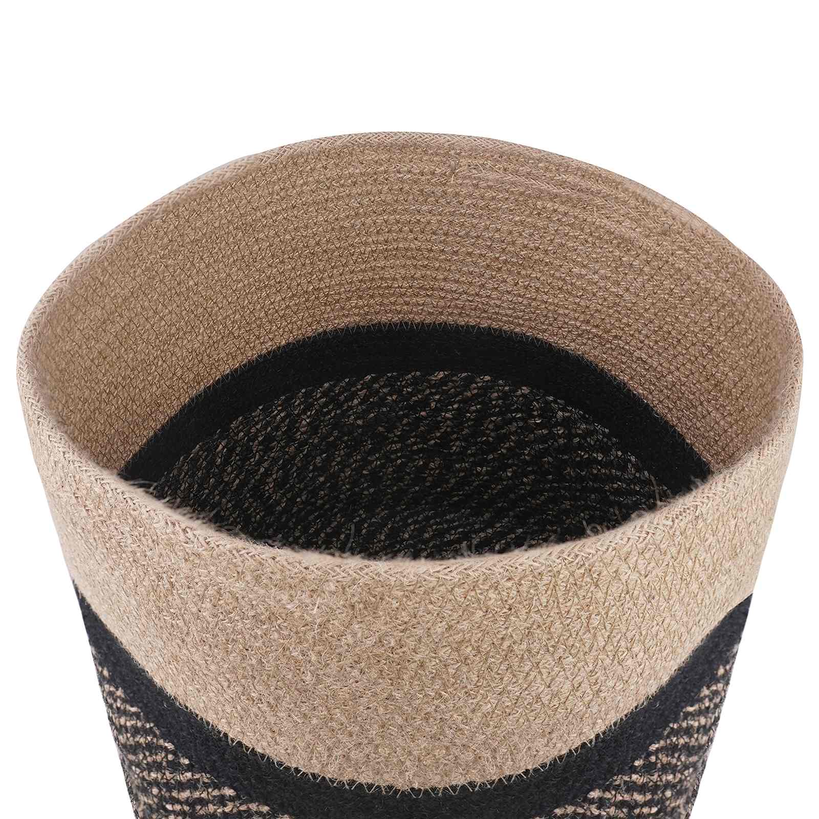 Plantenpot Set 2 pcs Naturel en Zwart Ø 28 x 28 cm is nu te koop bij PeponiXL, paradijselijk wonen!