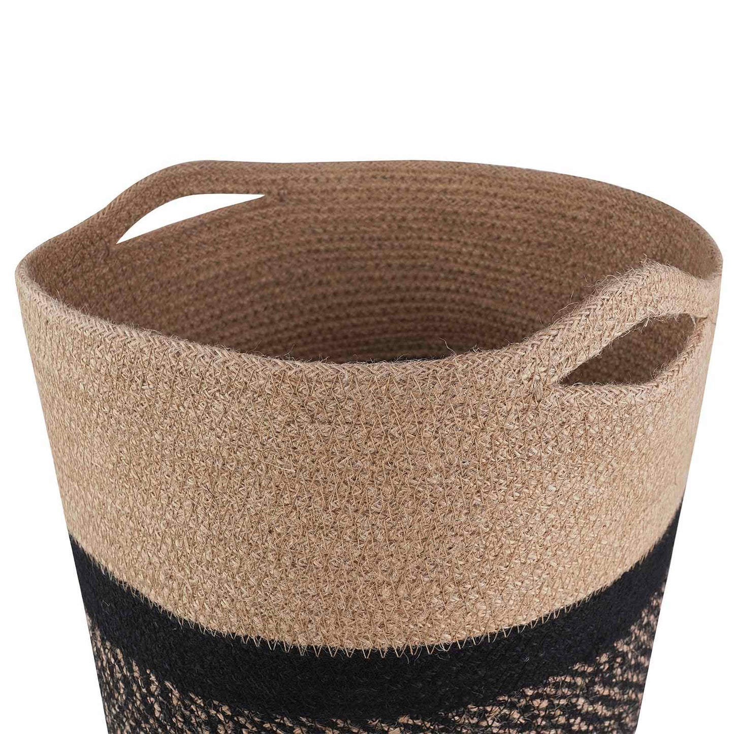 Plantenpot Set 2 pcs Naturel en Zwart Ø 28 x 28 cm is nu te koop bij PeponiXL, paradijselijk wonen!