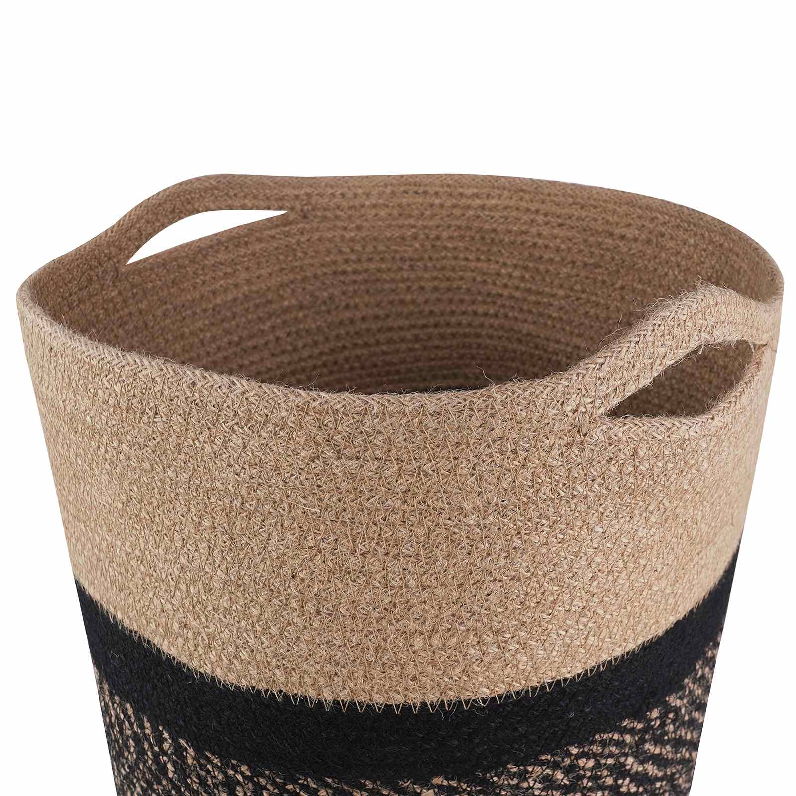 Plantenpot Set 2 pcs Naturel en Zwart Ø 28 x 28 cm is nu te koop bij PeponiXL, paradijselijk wonen!
