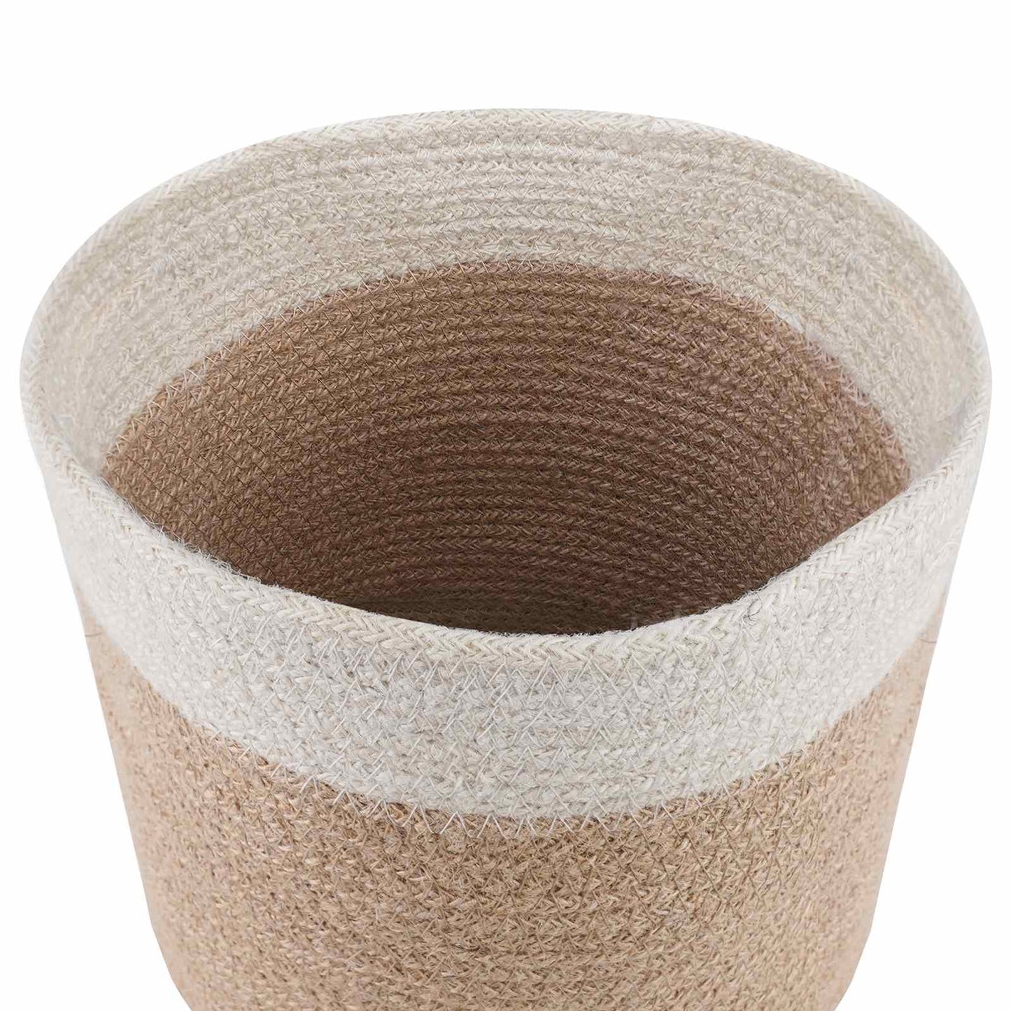 Plantenpot Set 2 pcs Natuurlijk en Wit Ø 21 x 21 cm is nu te koop bij PeponiXL, paradijselijk wonen!