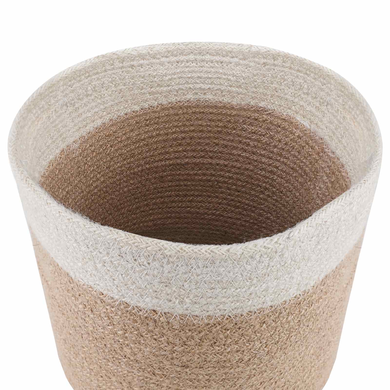Plantenpot Set 2 pcs Natuurlijk en Wit Ø 21 x 21 cm is nu te koop bij PeponiXL, paradijselijk wonen!