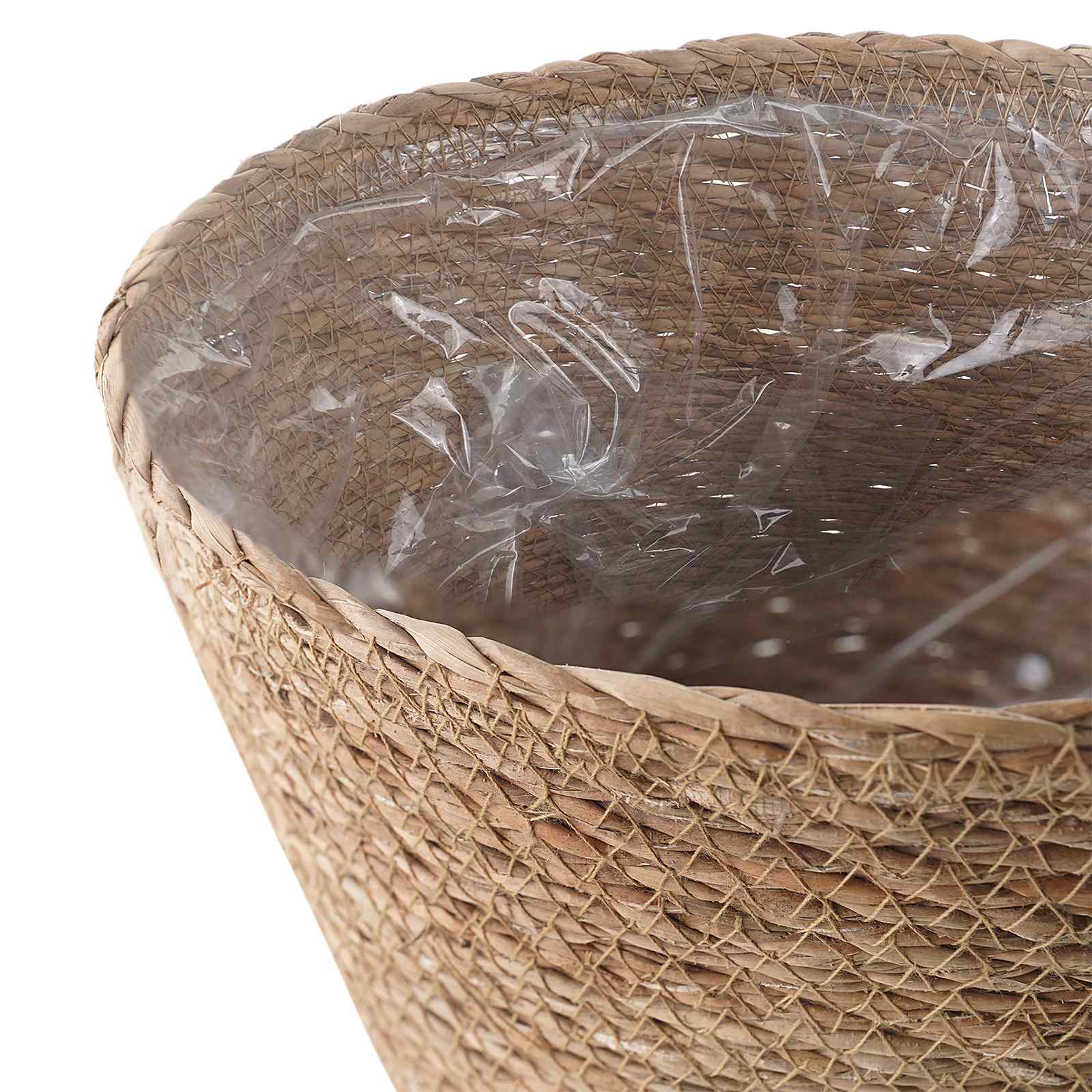 Zeegras Plantenmanden 3 pcs Naturel Ø26 x 19 cm 100% Zeegras is nu te koop bij PeponiXL, paradijselijk wonen!