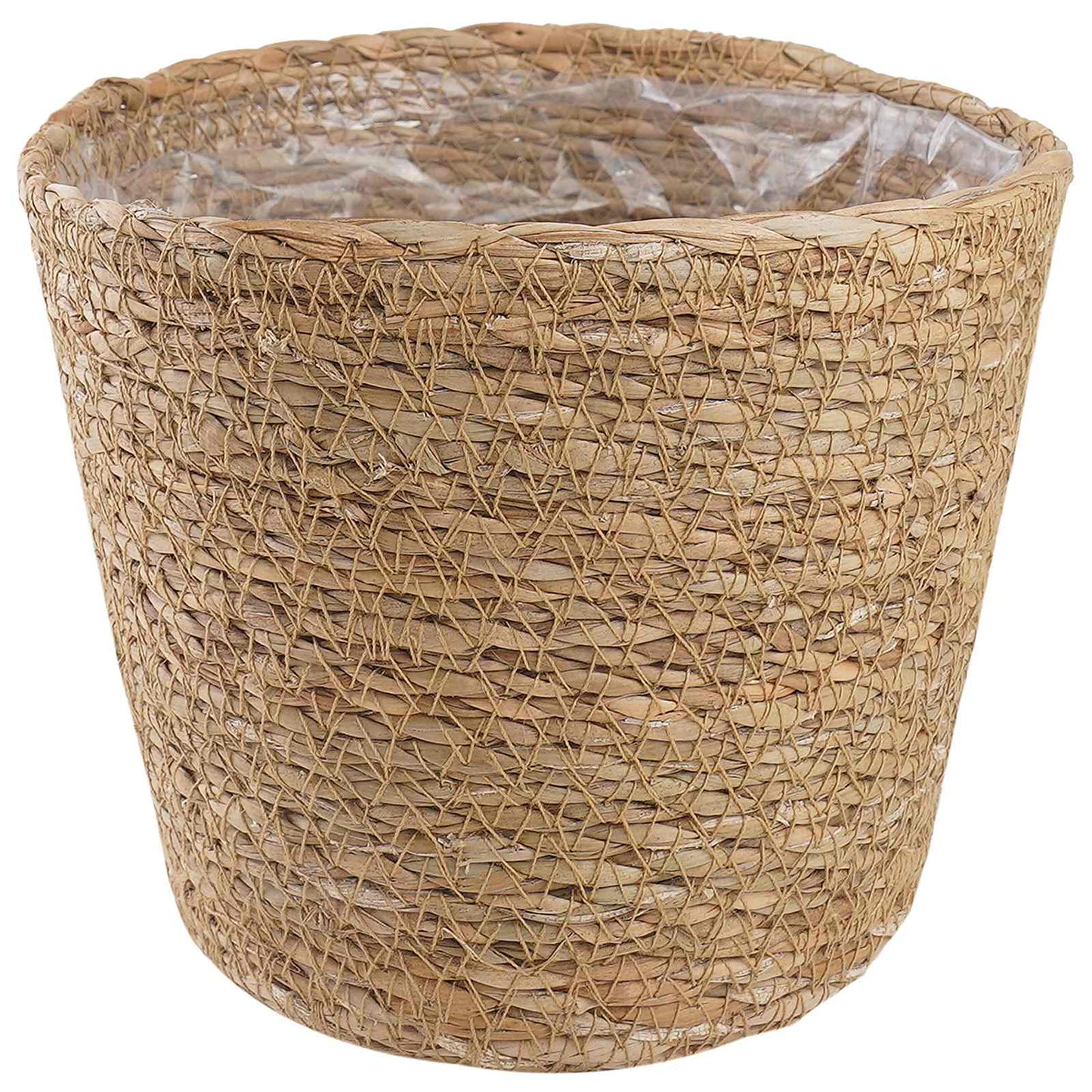 Zeegras Plantenmanden 3 pcs Naturel Ø26 x 19 cm 100% Zeegras is nu te koop bij PeponiXL, paradijselijk wonen!