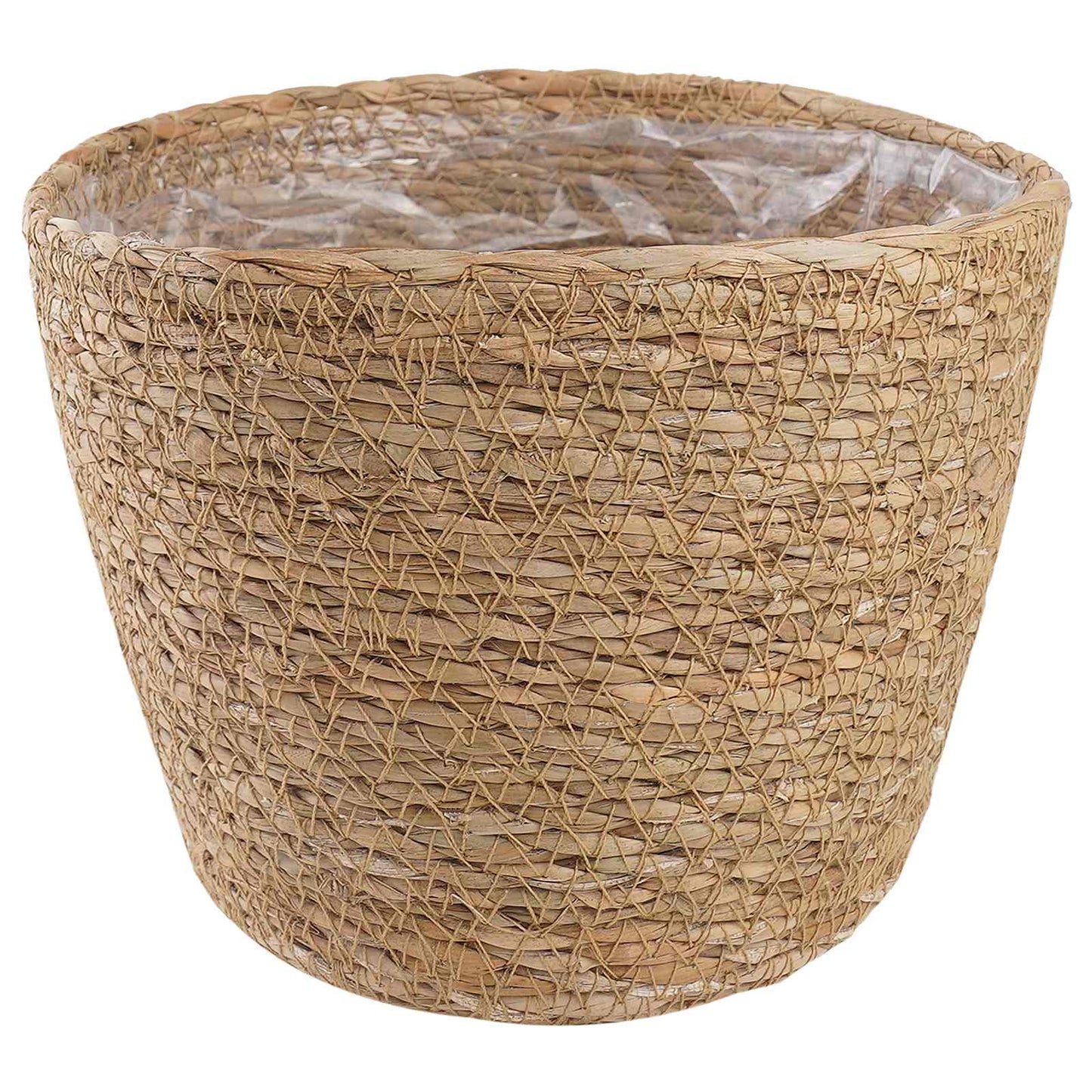 Zeegras Plantenmanden 3 pcs Naturel Ø26 x 19 cm 100% Zeegras is nu te koop bij PeponiXL, paradijselijk wonen!