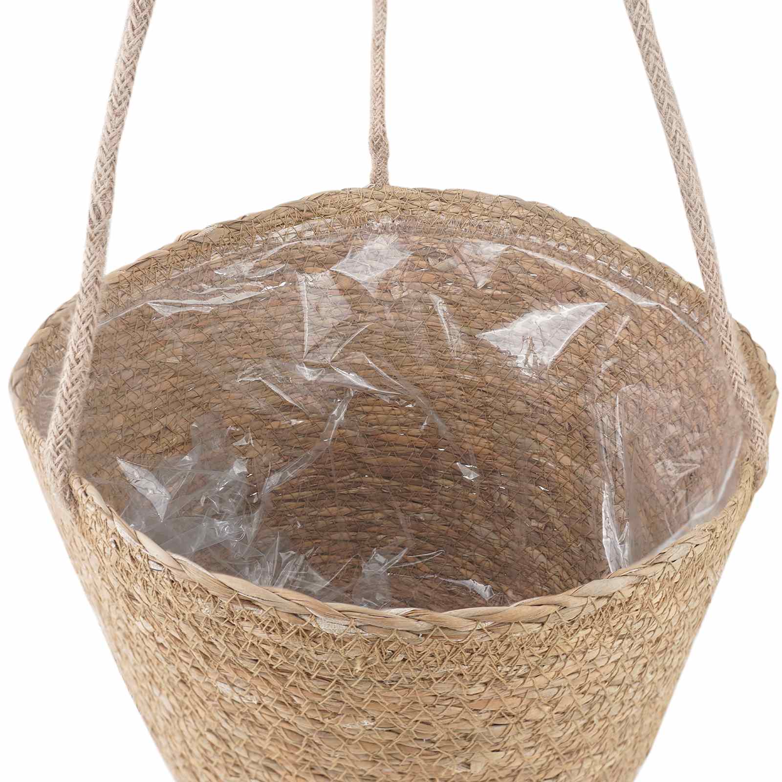 Zeegras Plantenmanden 3 pcs Naturel Ø26 x 19 cm 100% Zeegras is nu te koop bij PeponiXL, paradijselijk wonen!
