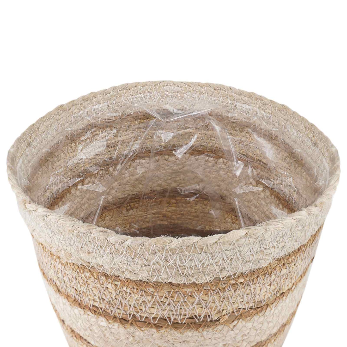 Zeegras Plantenmanden 3 pcs Natuurlijk, Wit en Beige is nu te koop bij PeponiXL, paradijselijk wonen!