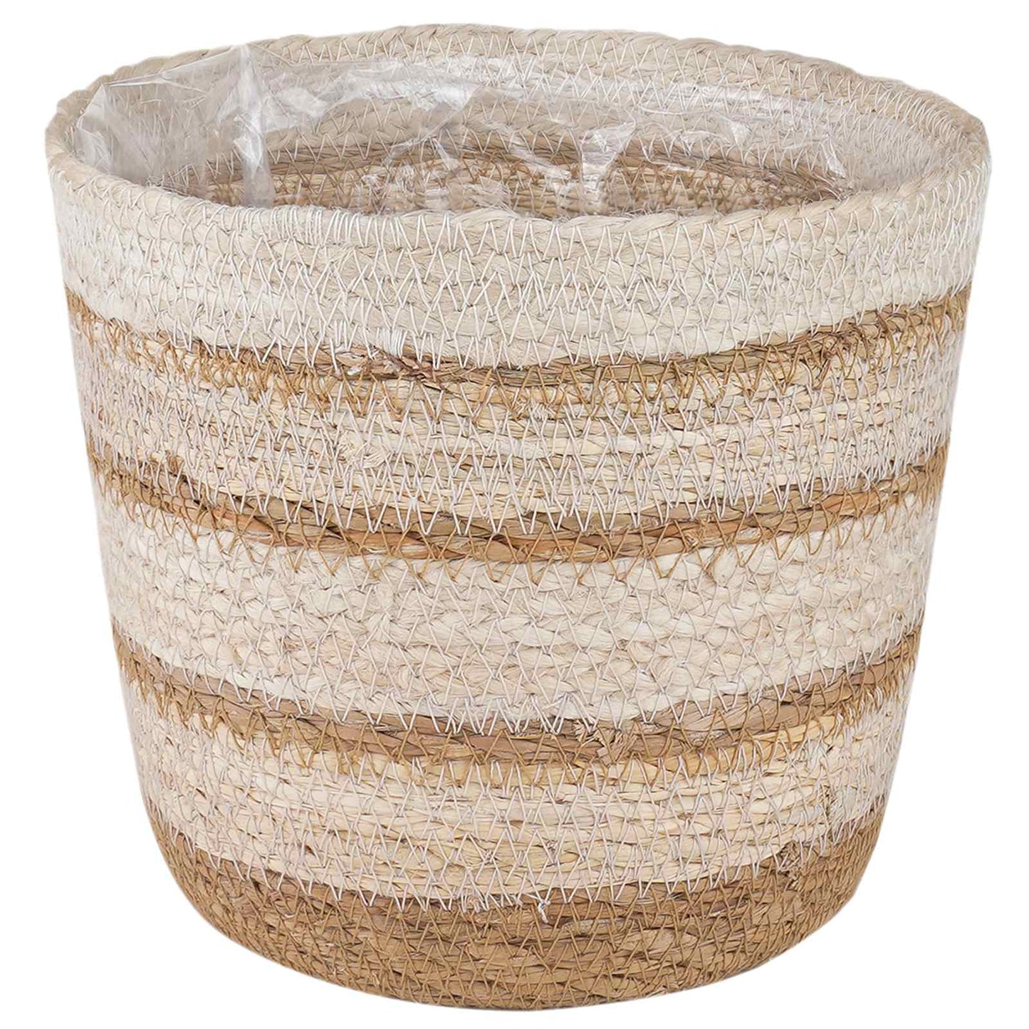Zeegras Plantenmanden 3 pcs Natuurlijk, Wit en Beige is nu te koop bij PeponiXL, paradijselijk wonen!