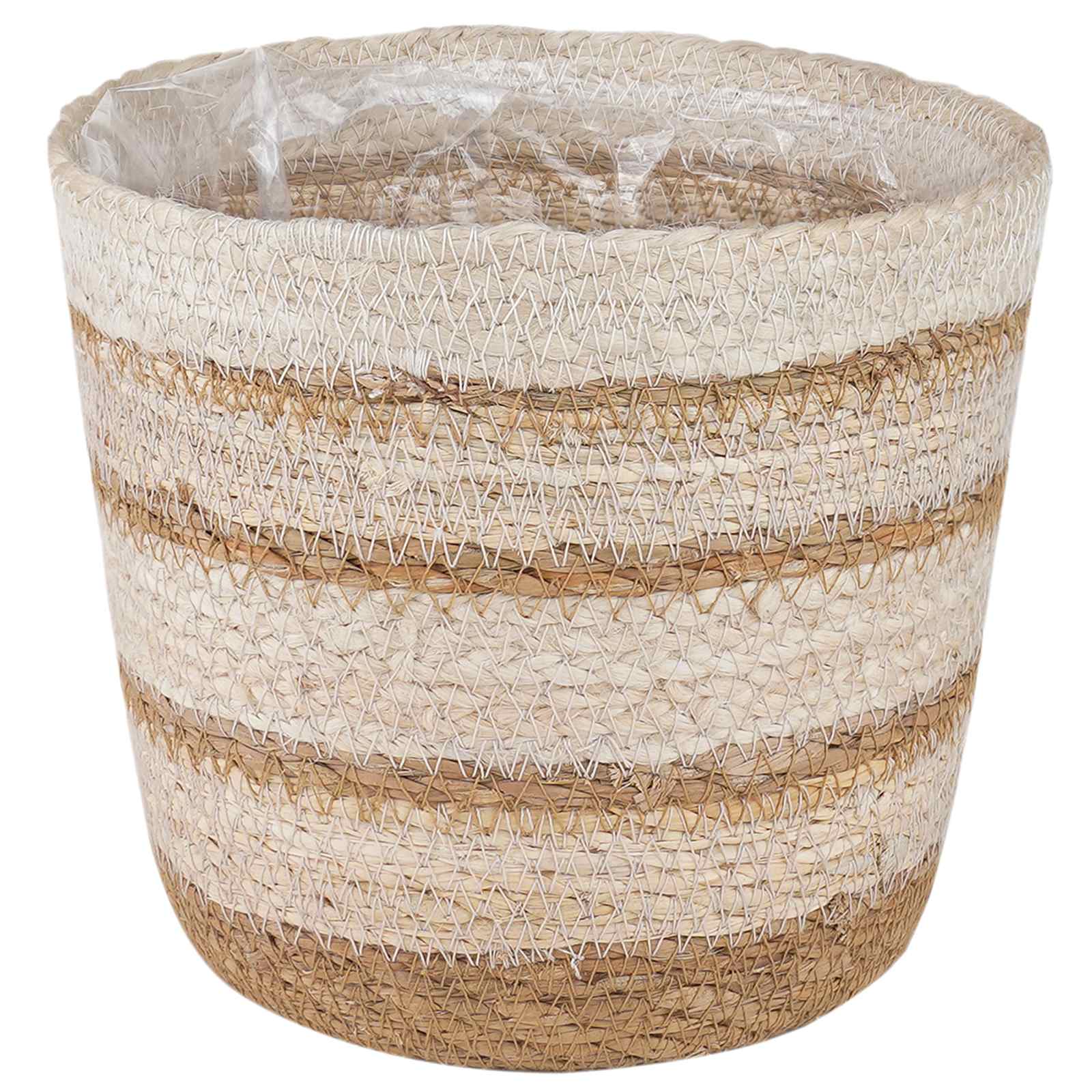 Zeegras Plantenmanden 3 pcs Natuurlijk, Wit en Beige is nu te koop bij PeponiXL, paradijselijk wonen!