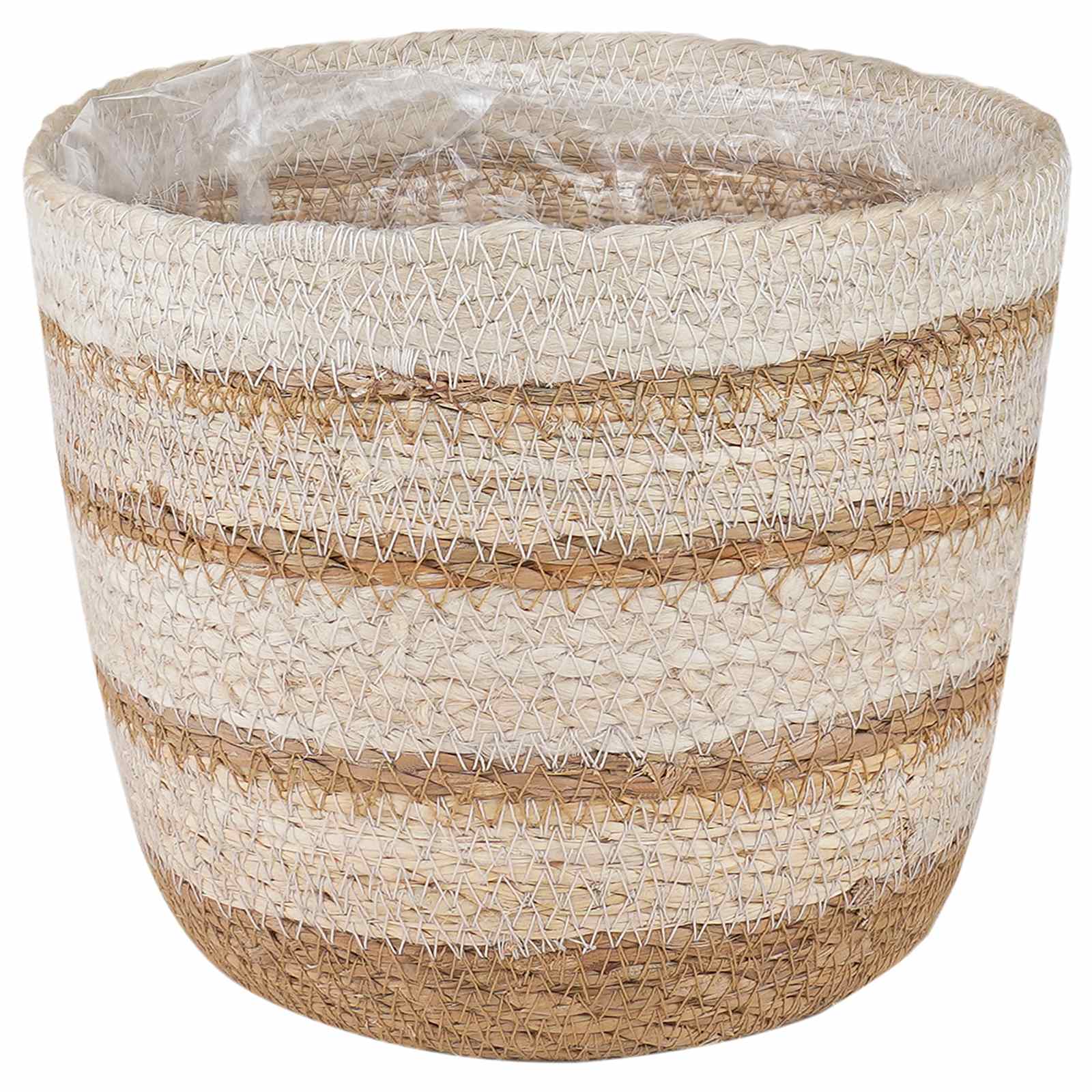 Zeegras Plantenmanden 3 pcs Natuurlijk, Wit en Beige is nu te koop bij PeponiXL, paradijselijk wonen!