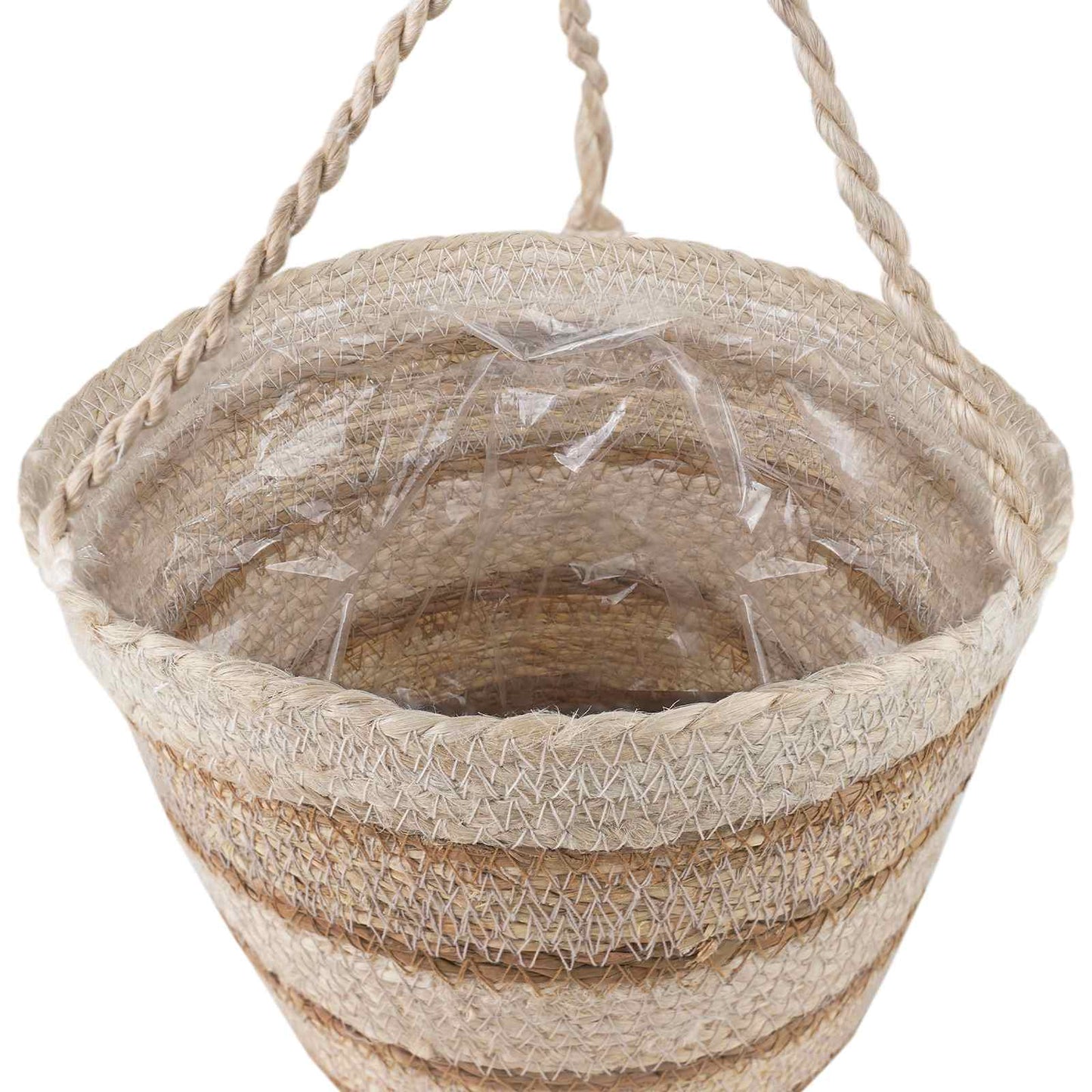 Zeegras Plantenmanden 3 pcs Natuurlijk, Wit en Beige is nu te koop bij PeponiXL, paradijselijk wonen!