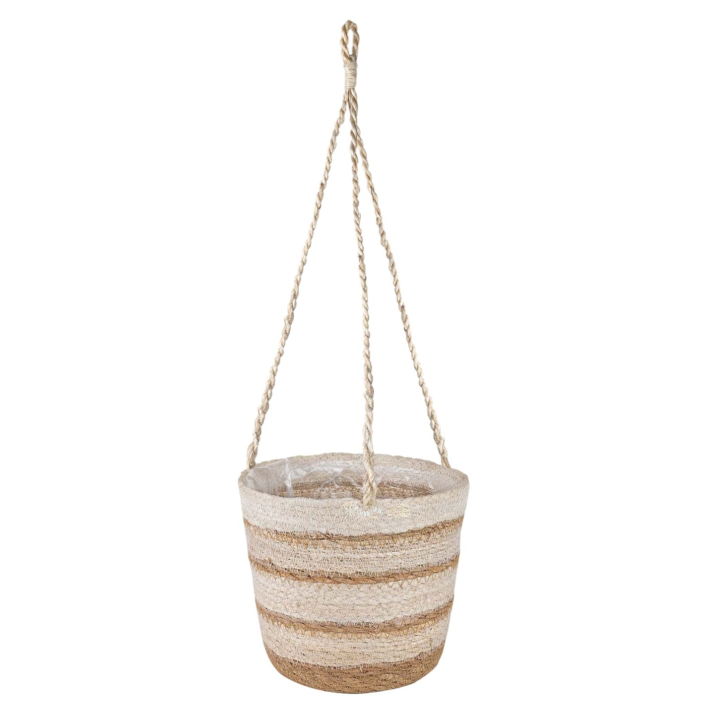 Zeegras Plantenmanden 3 pcs Natuurlijk, Wit en Beige is nu te koop bij PeponiXL, paradijselijk wonen!