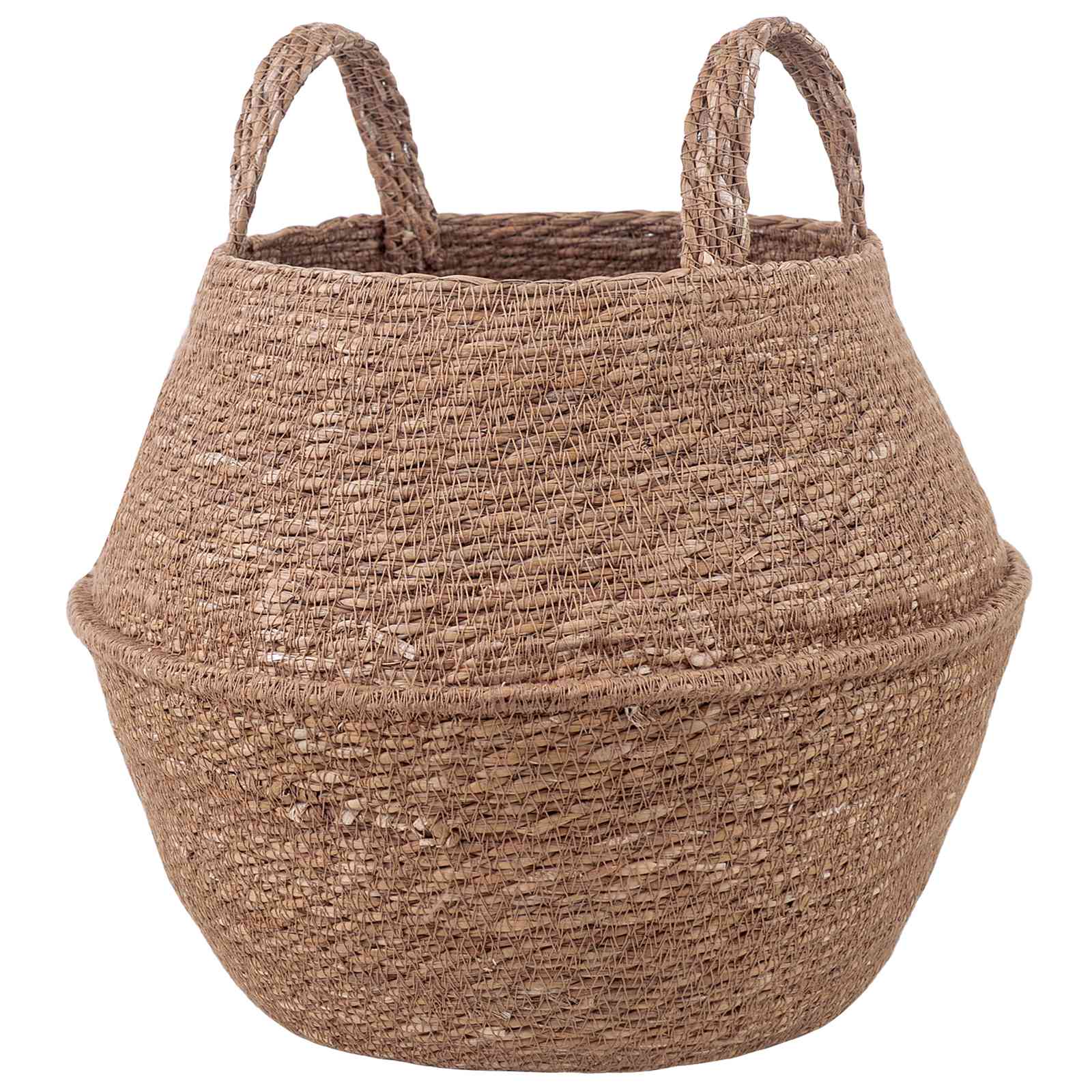 Plantenpot met handvatten Naturel Ø 32 x 32 cm 100% Zeegras is nu te koop bij PeponiXL, paradijselijk wonen!