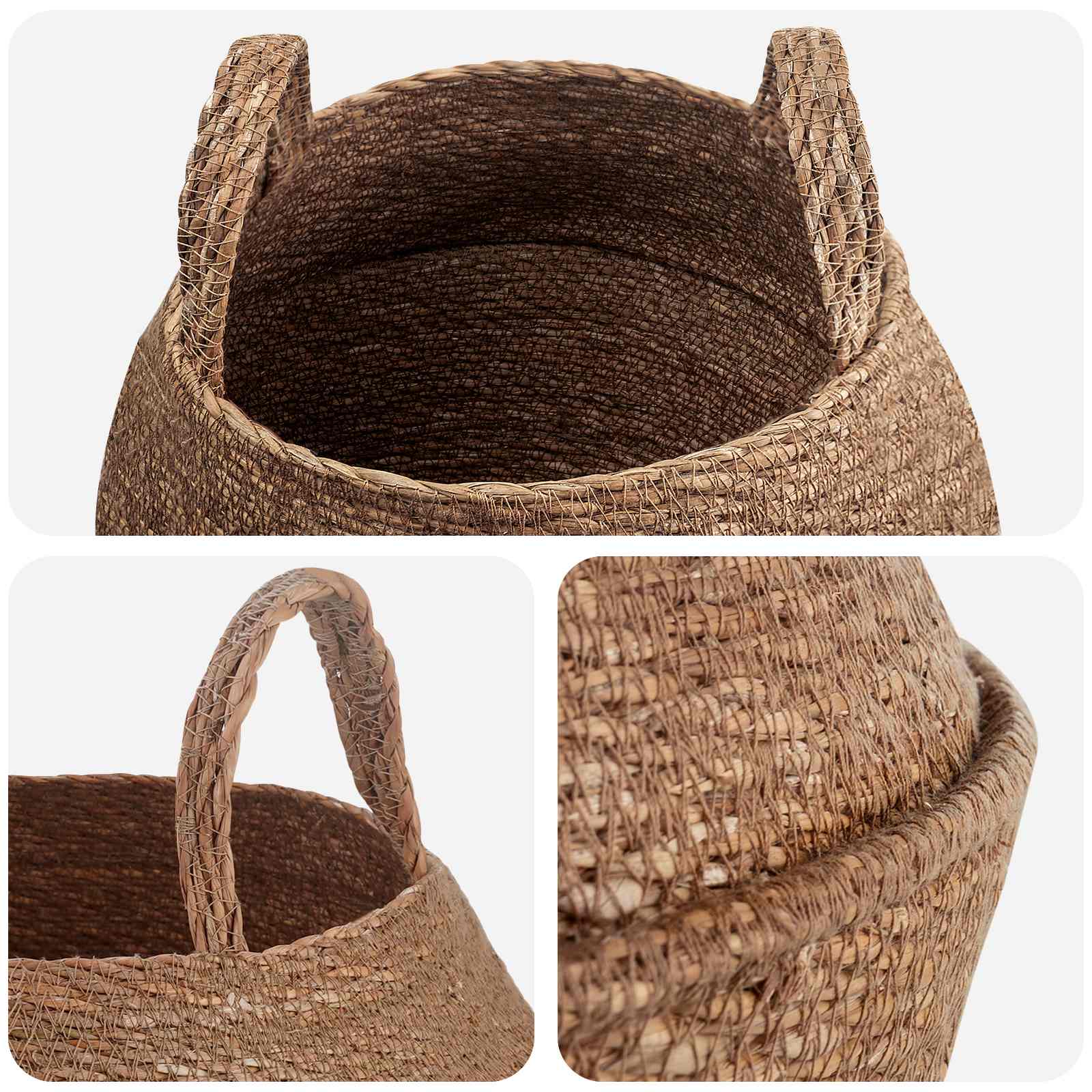 Plantenpot met handvatten 2 pcs Naturel Ø 32 x 32 cm is nu te koop bij PeponiXL, paradijselijk wonen!