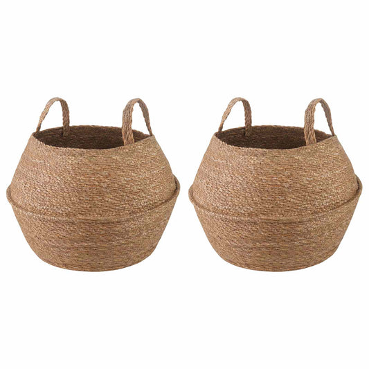 Plantenpot met handvatten 2 pcs Naturel Ø 32 x 32 cm is nu te koop bij PeponiXL, paradijselijk wonen!