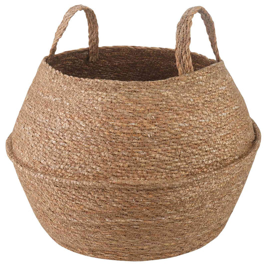Plantenpot met handvatten Naturel Ø 45 x 36 cm 100% Zeegras is nu te koop bij PeponiXL, paradijselijk wonen!
