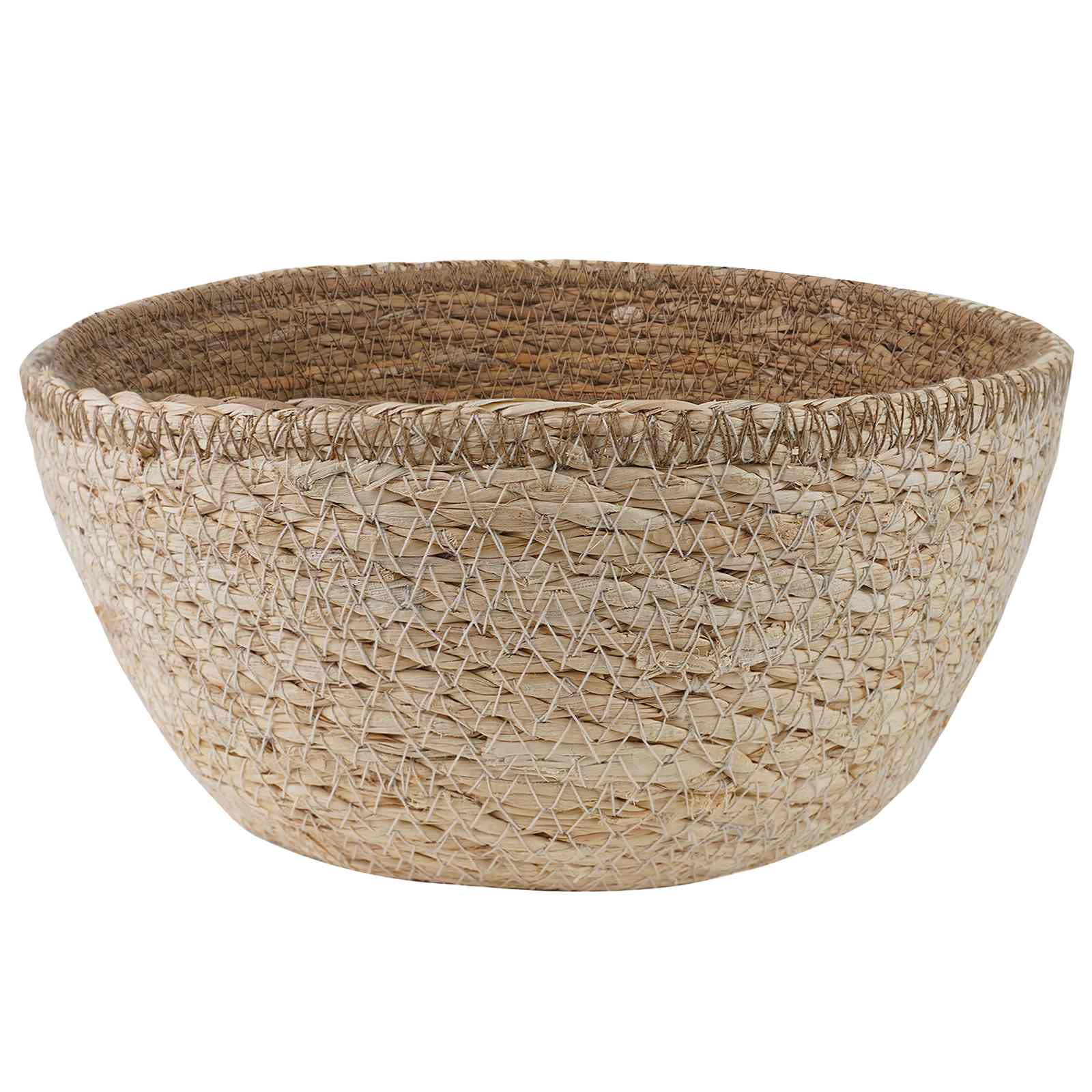 Plantenpot met handvatten Wit Ø 22 x 20 cm 100% Zeegras is nu te koop bij PeponiXL, paradijselijk wonen!