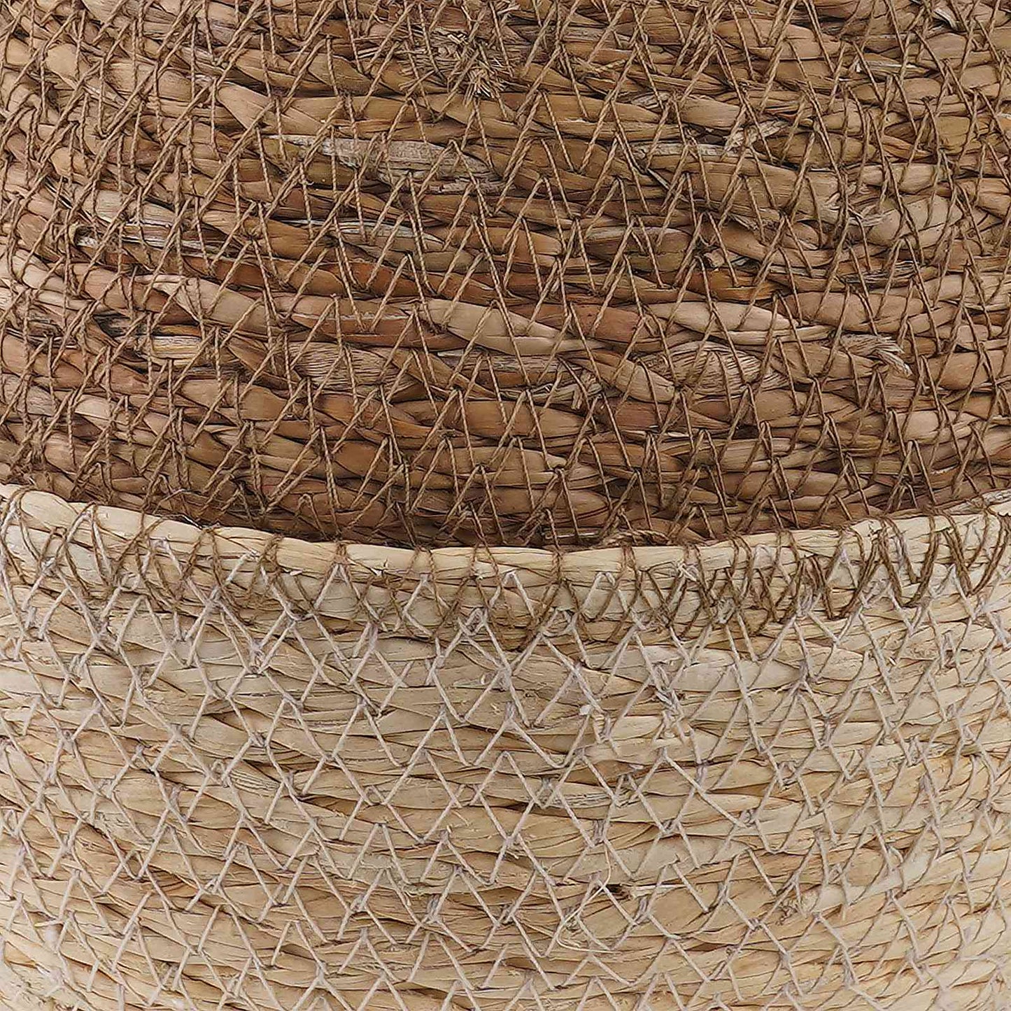 Plantenpot met handvatten Wit Ø 22 x 20 cm 100% Zeegras is nu te koop bij PeponiXL, paradijselijk wonen!