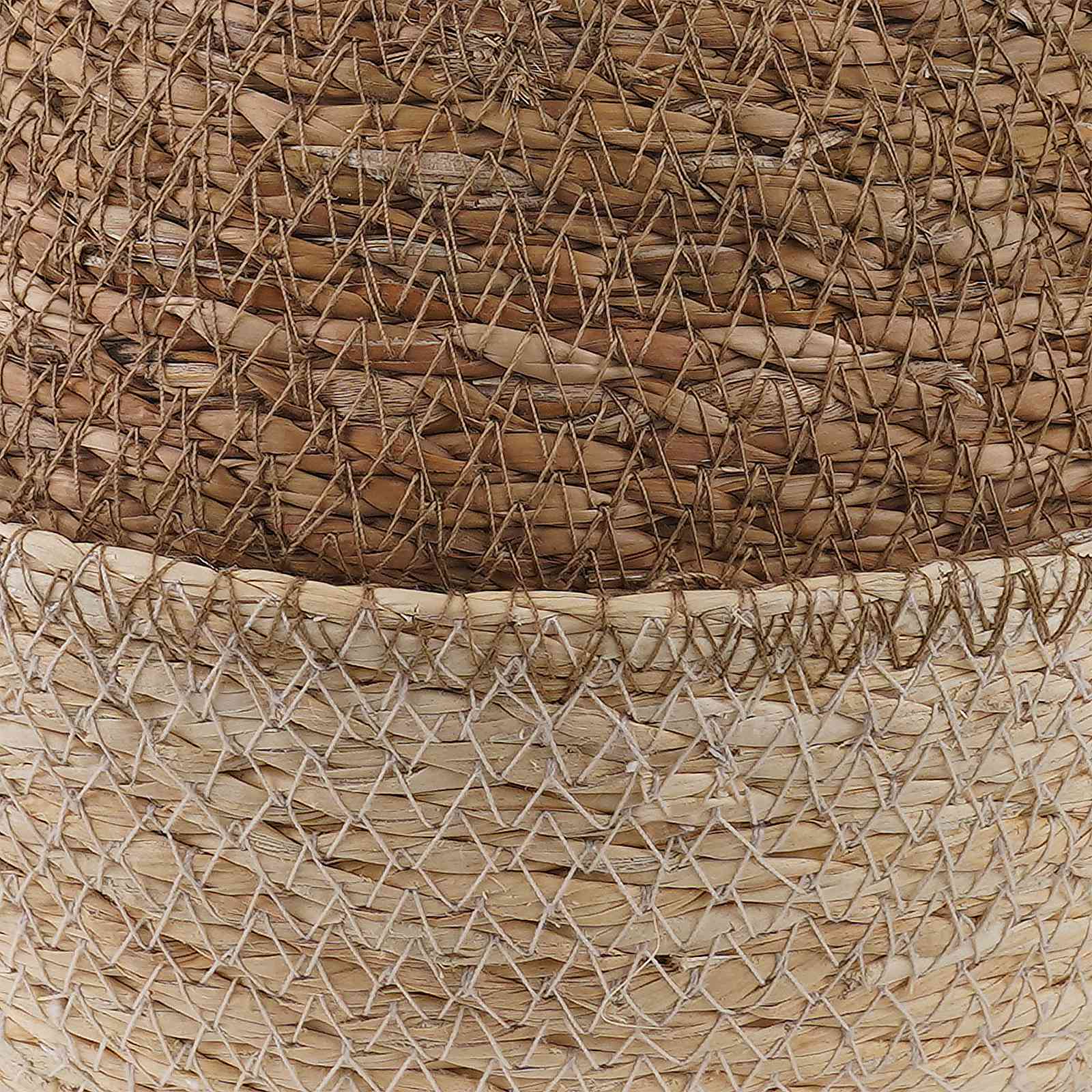 Plantenpot met handvatten Wit Ø 22 x 20 cm 100% Zeegras is nu te koop bij PeponiXL, paradijselijk wonen!