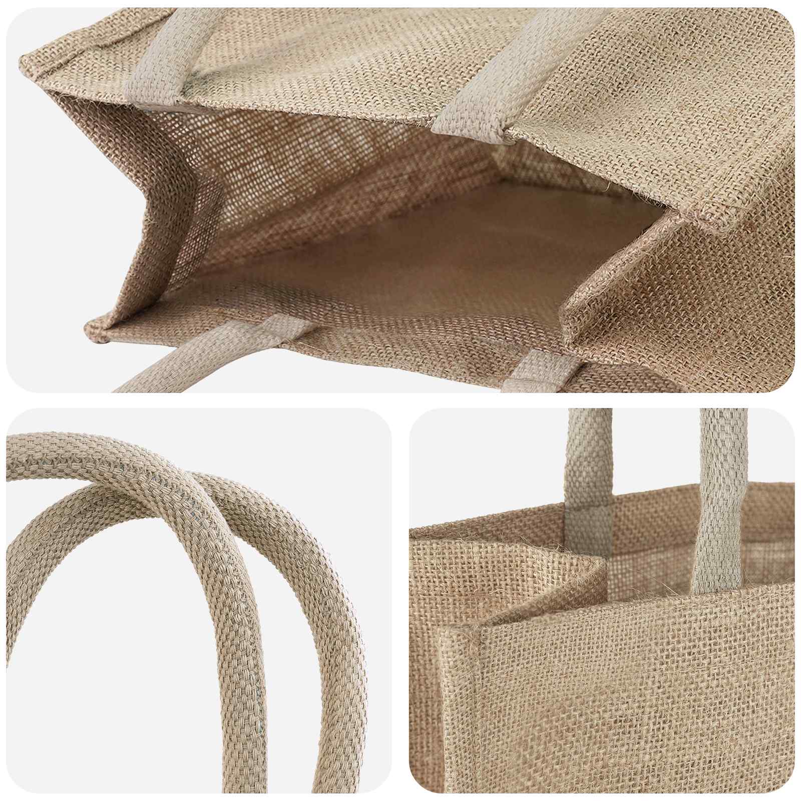 Jute handtassen 5 pcs Naturel 26 x 22 x 14 cm 100% Tossa Jute is nu te koop bij PeponiXL, paradijselijk wonen!